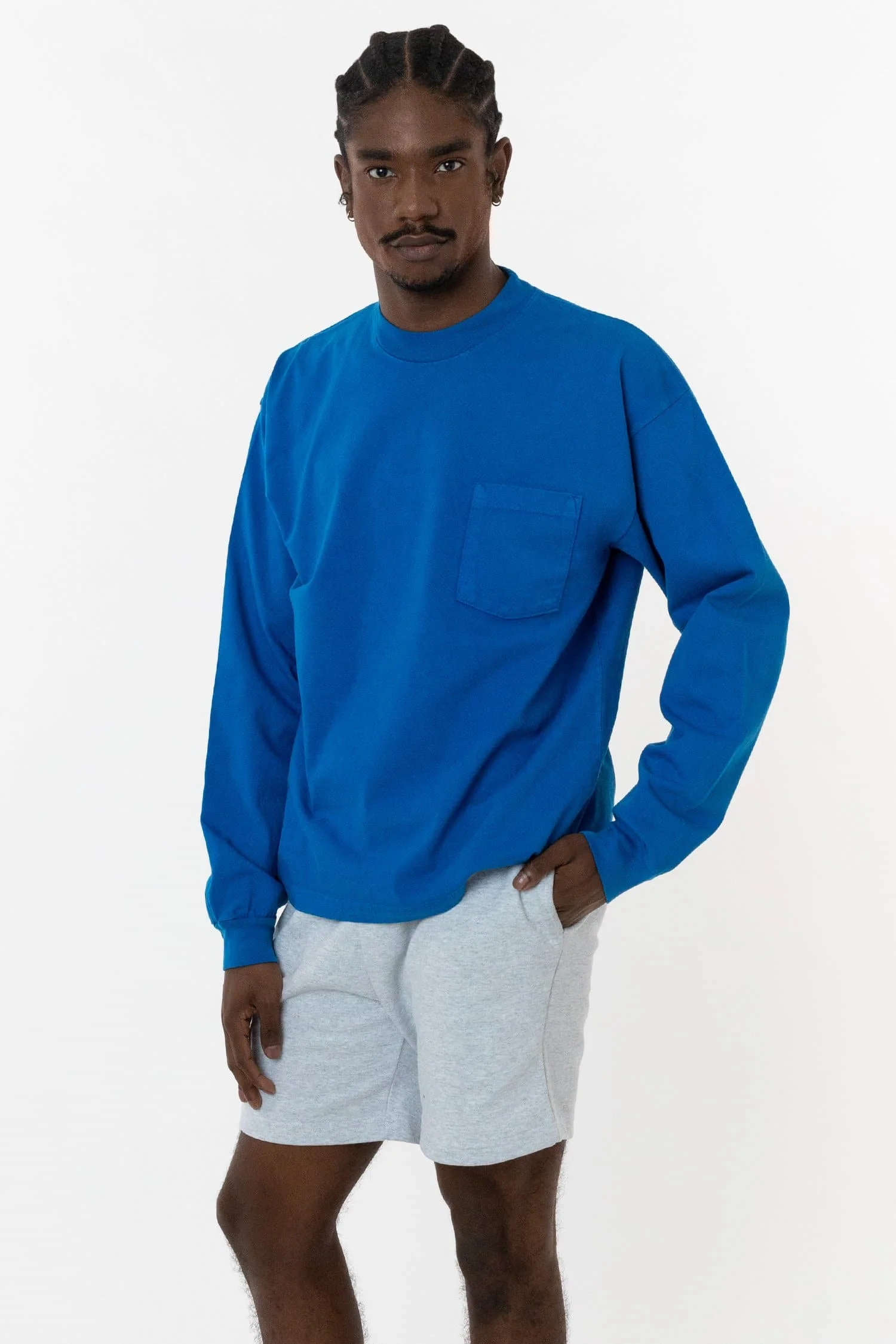 1210GD - 8.5 oz. Heavy Jersey Long Sleeve Boxy Work Shirt - Image 8