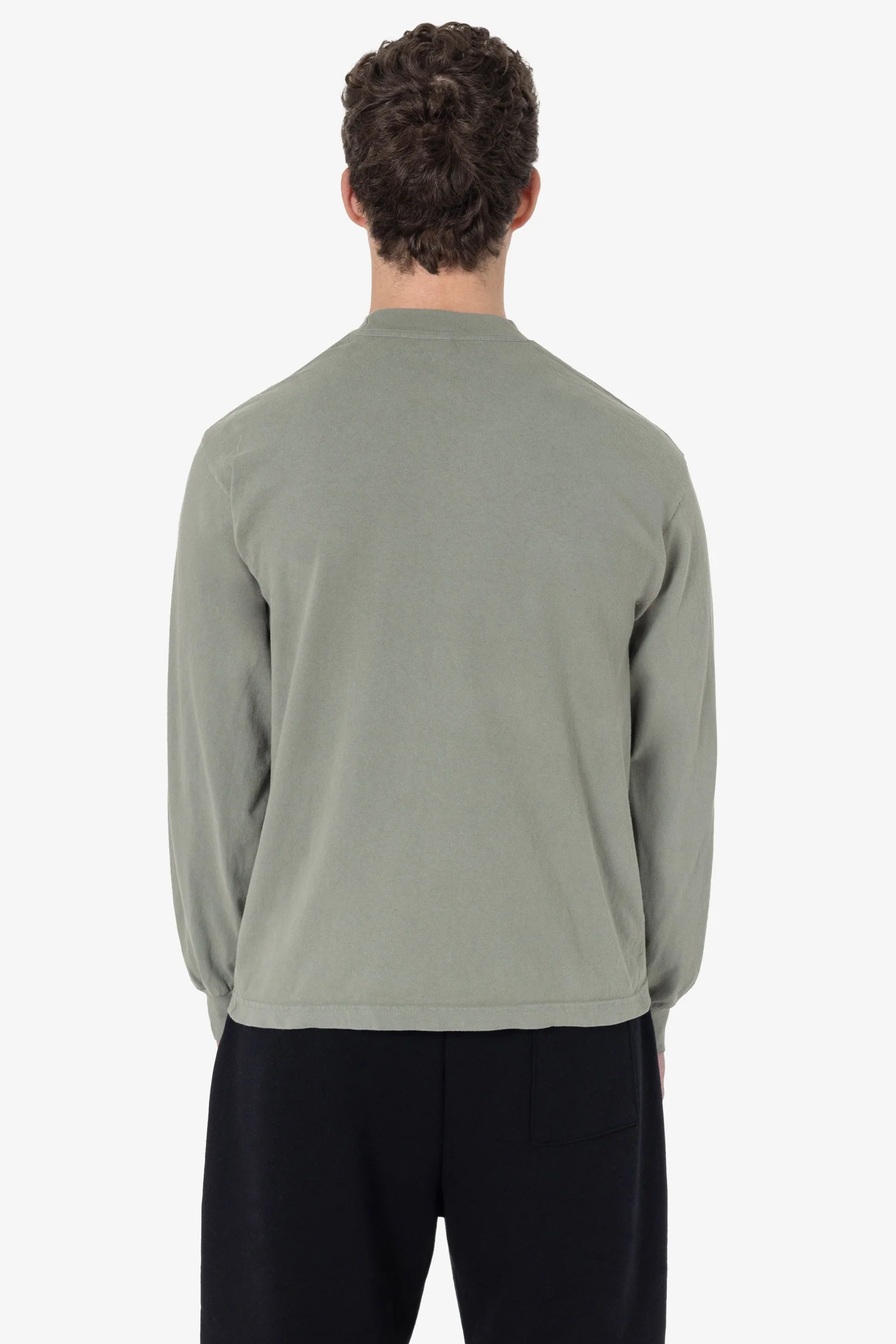 1406GD - Long Sleeve Garment Dye Mockneck T-Shirt - Image 2