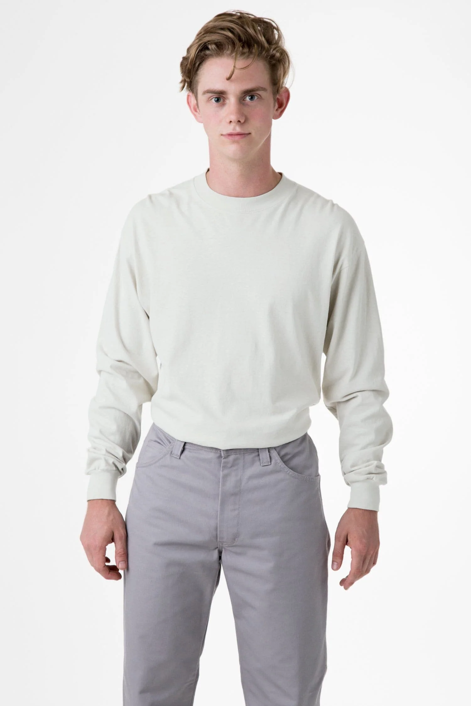 1406GD Mix - Long Sleeve Garment Dye Mockneck T-Shirt - Image 13