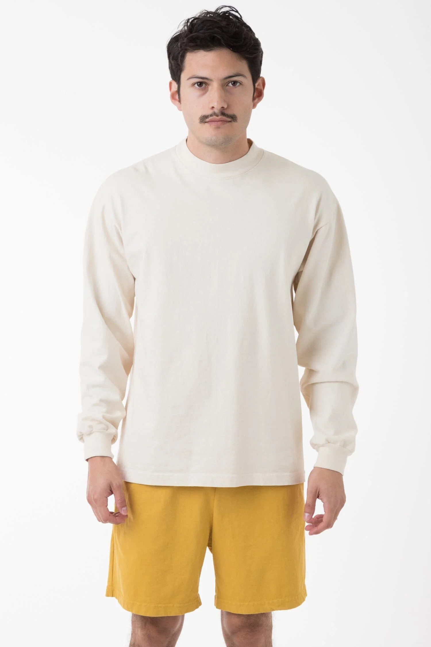 1406GD Mix - Long Sleeve Garment Dye Mockneck T-Shirt - Image 14