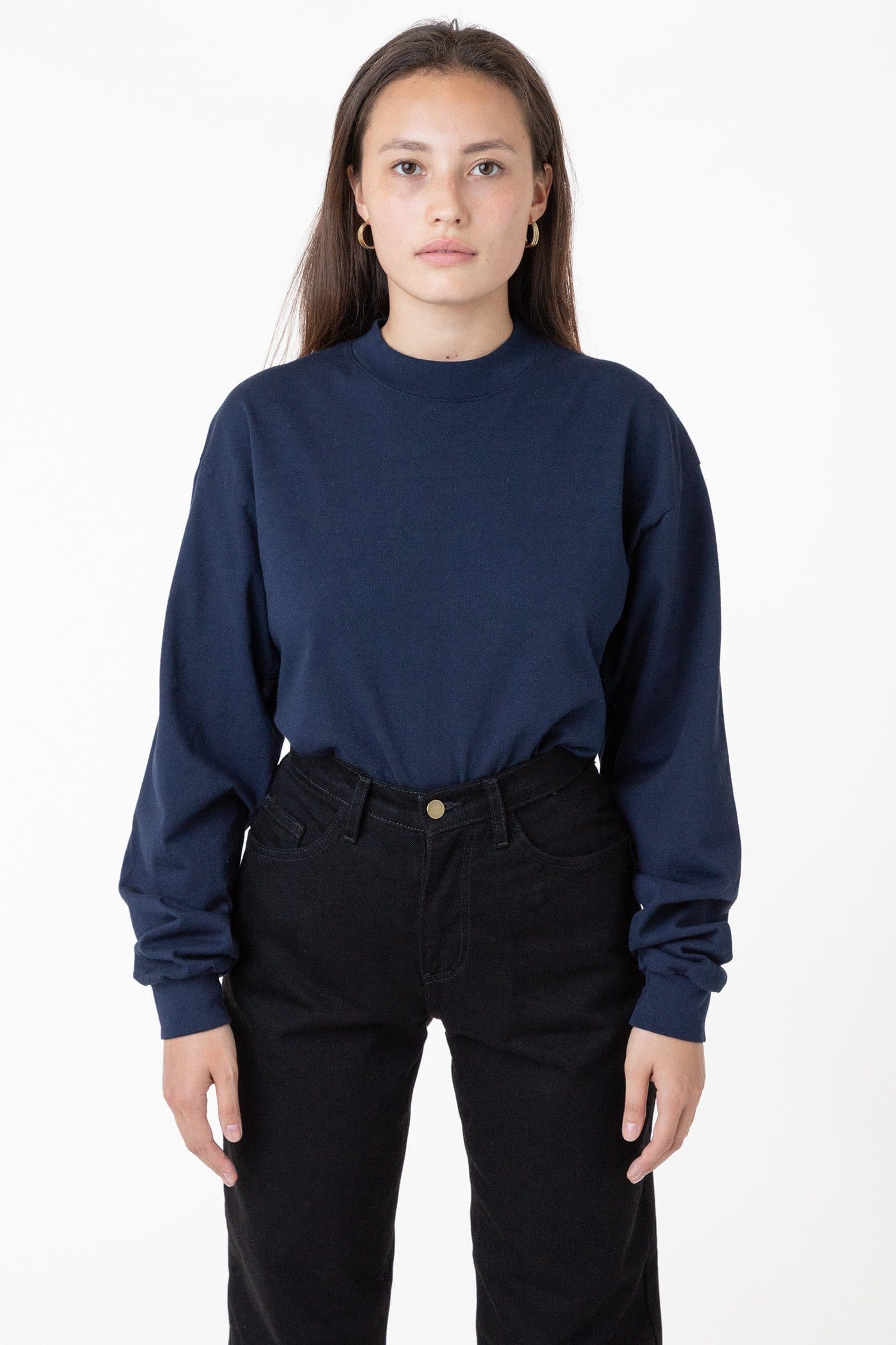 1406GD Mix - Long Sleeve Garment Dye Mockneck T-Shirt - Image 17