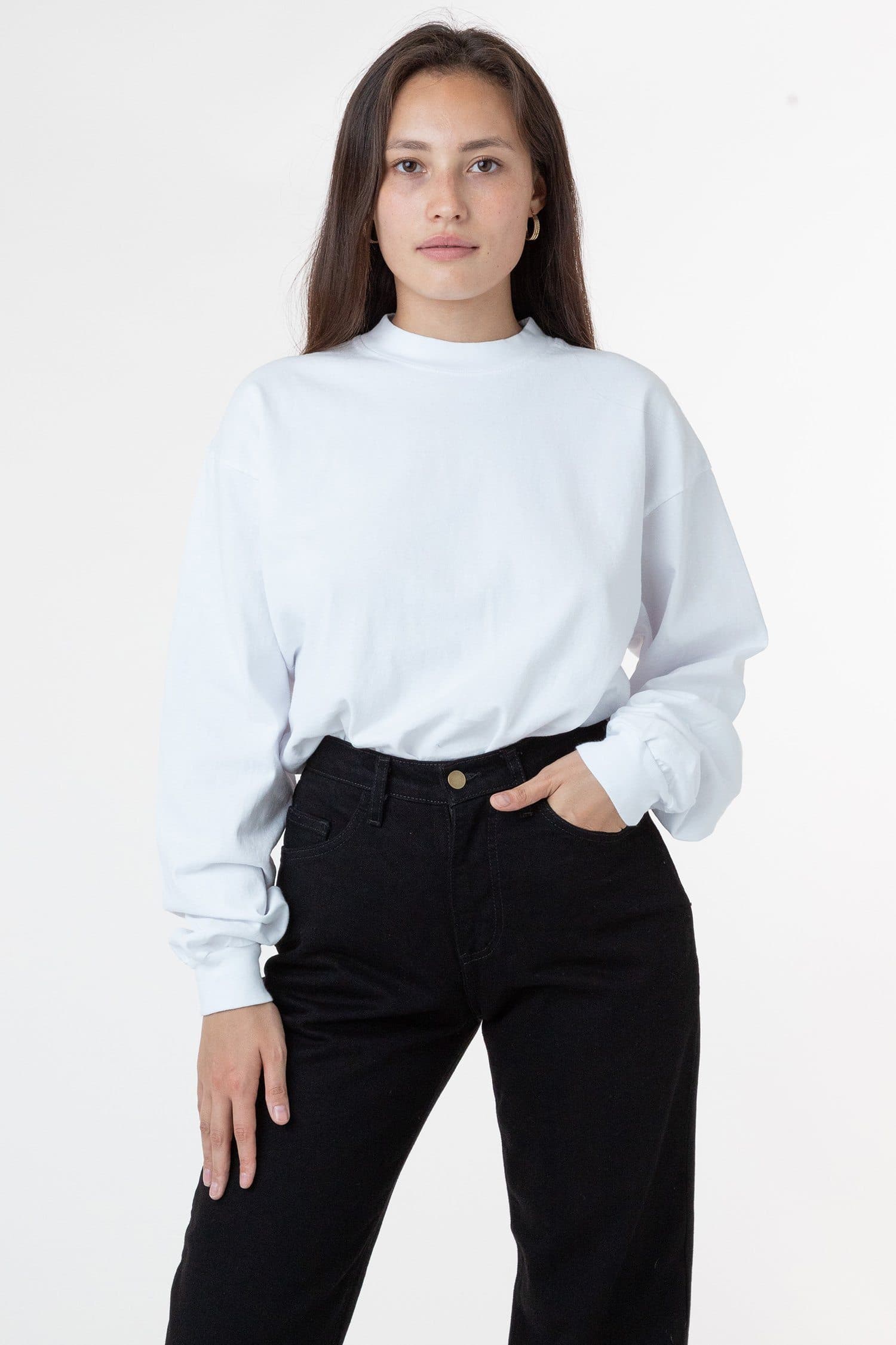 1406GD Unisex - Long Sleeve Garment Dye Mockneck T-Shirt - Image 15