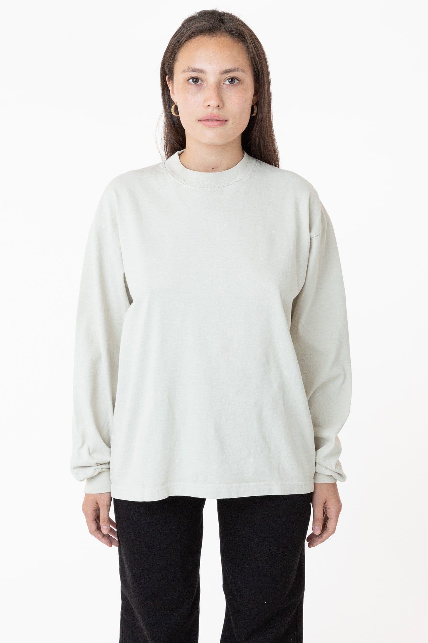 1406GD Unisex - Long Sleeve Garment Dye Mockneck T-Shirt - Image 24