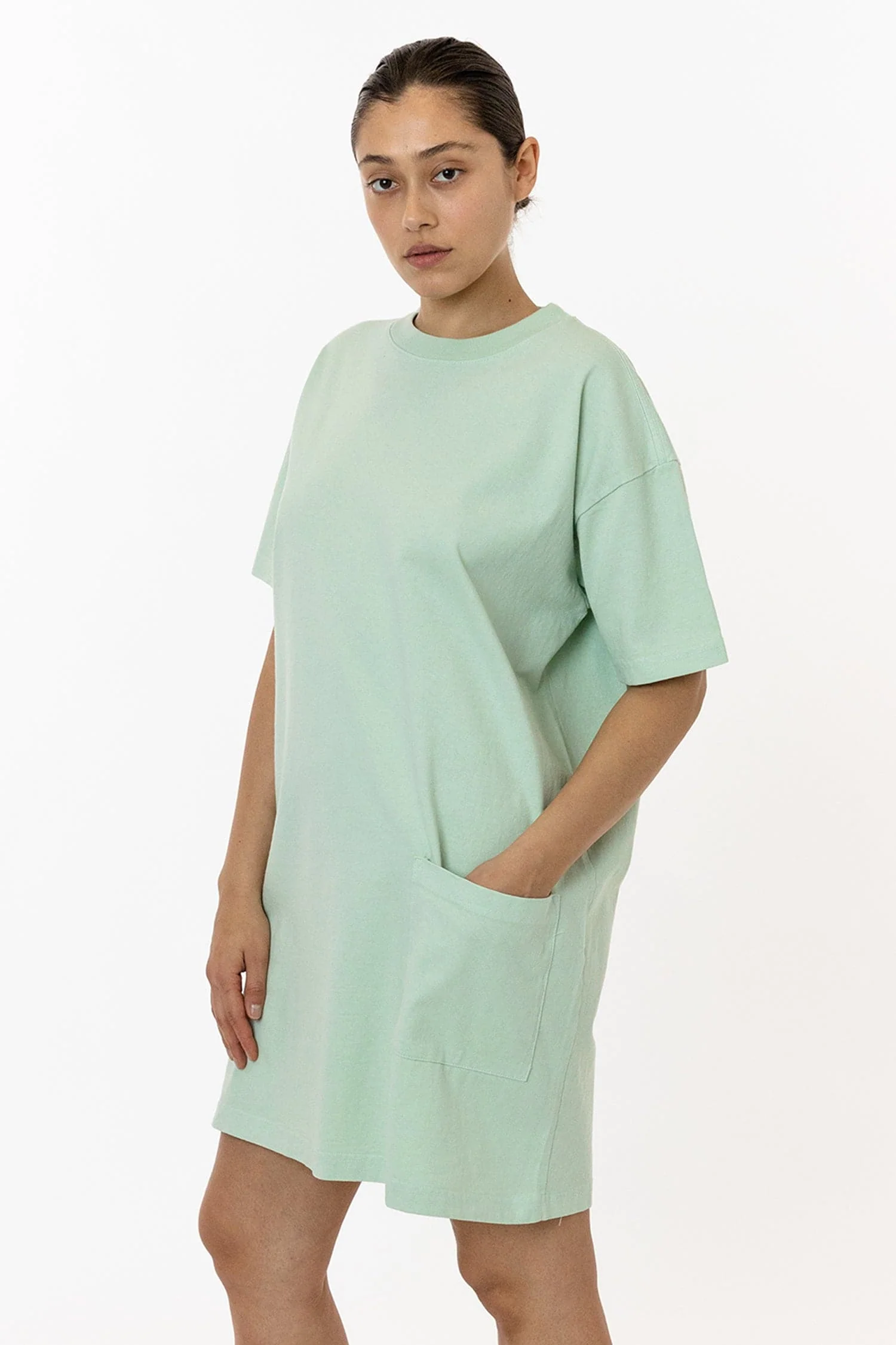 1431GD - Garment Dye Oversized T-shirt Dress - Image 9