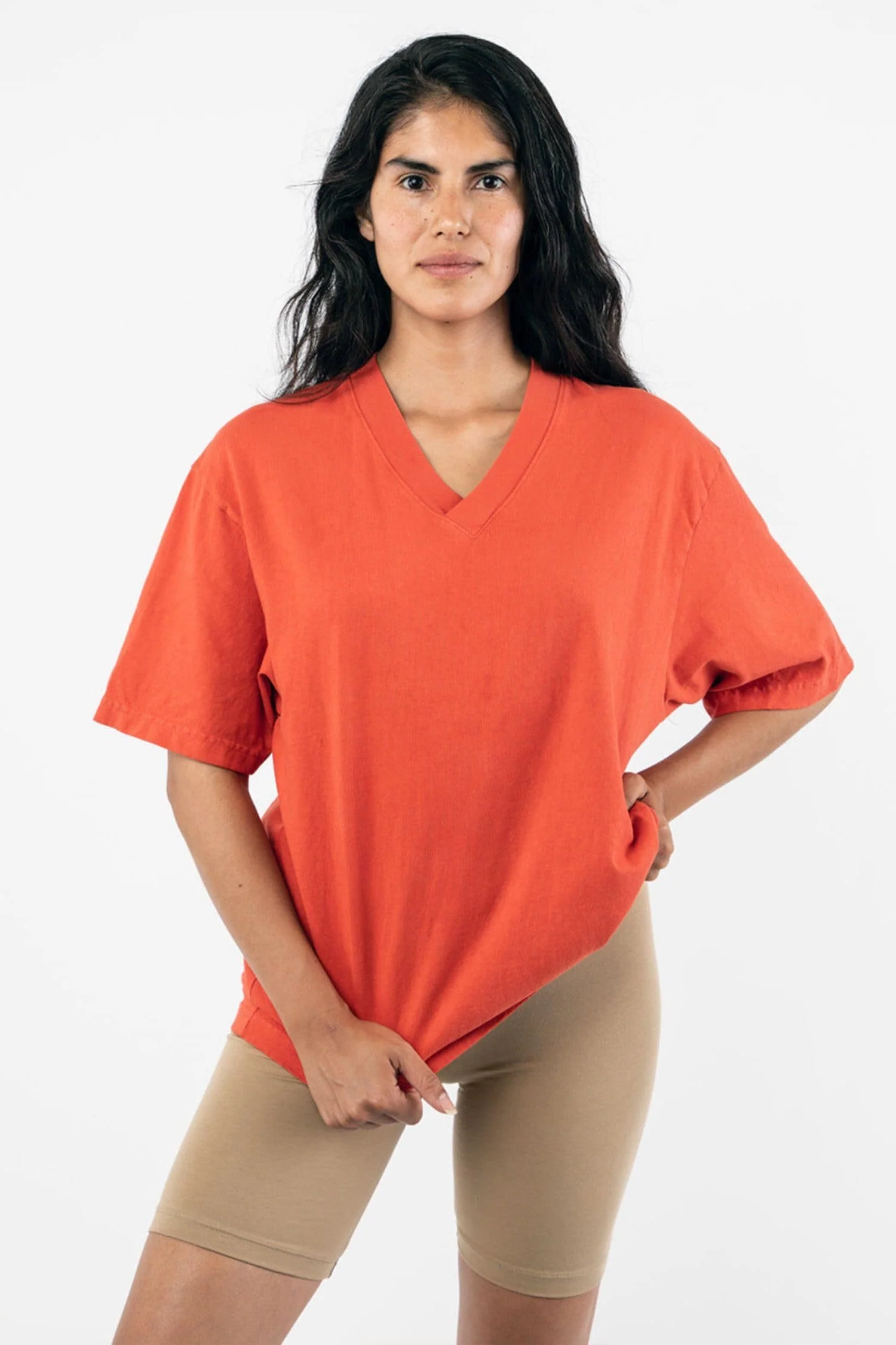1456GD - Boxy V-Neck Short Sleeve T-Shirt - Image 7