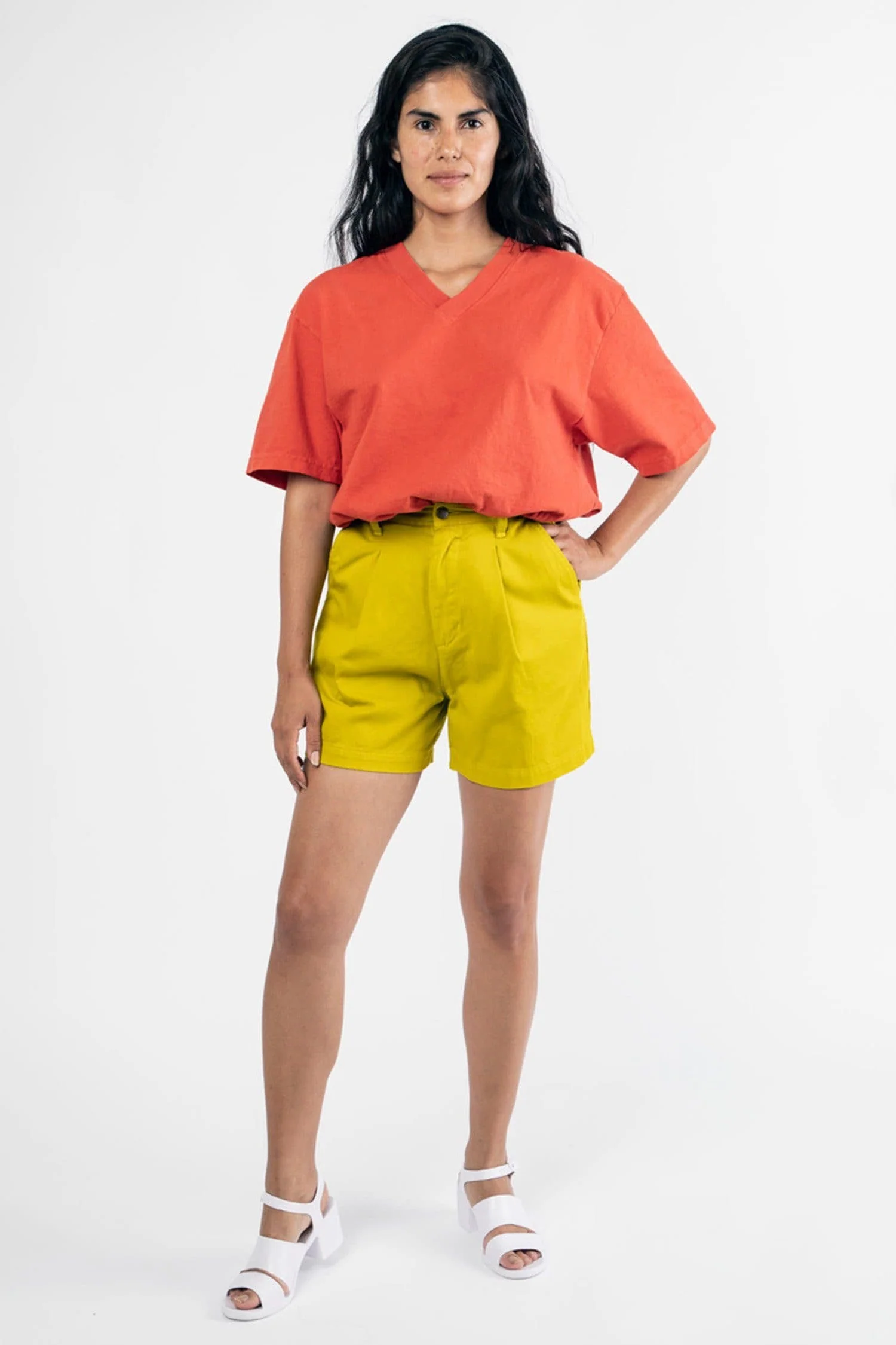 1456GD - Boxy V-Neck Short Sleeve T-Shirt - Image 8