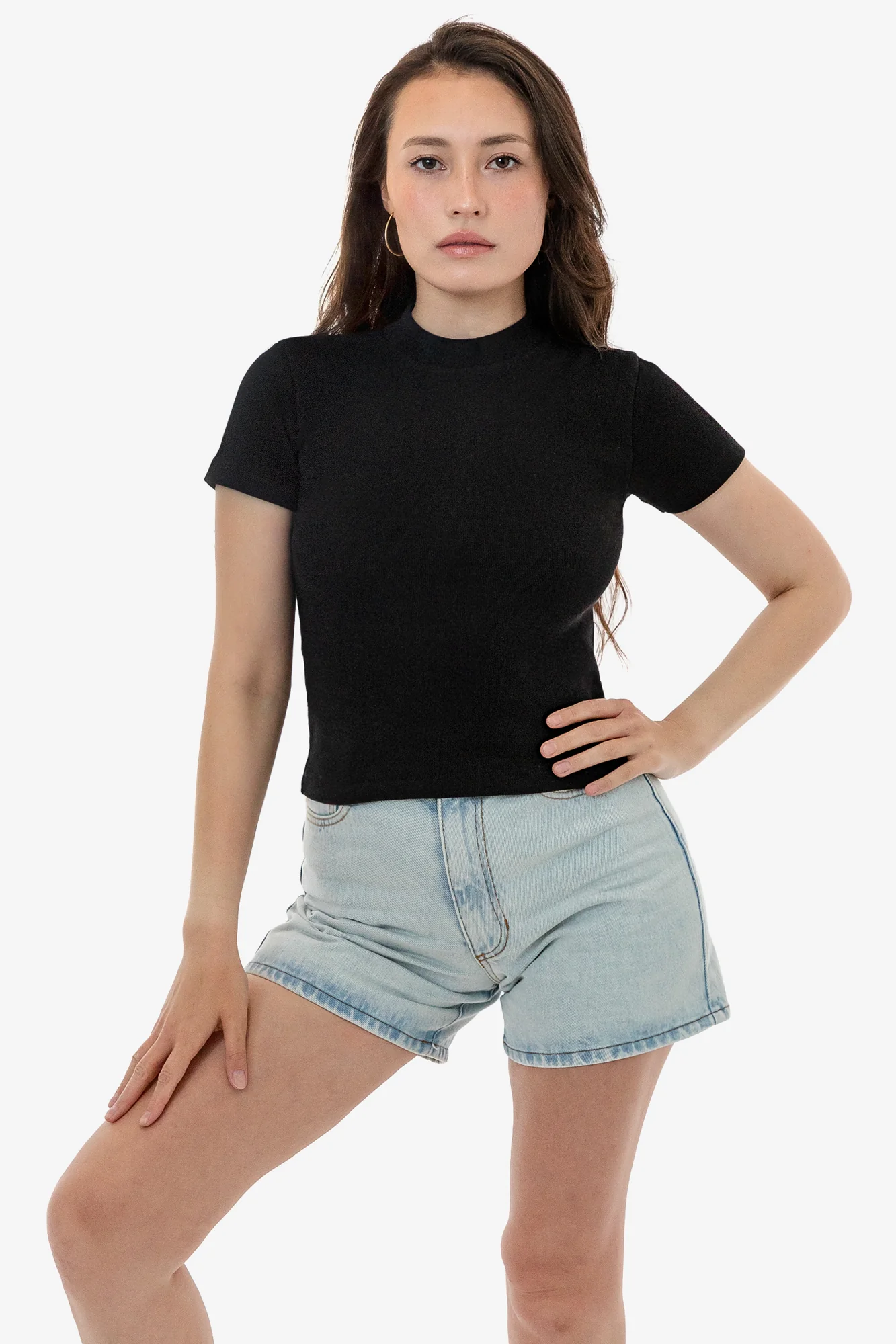 14R309 - 14/1 Rib Mock Neck Top - Image 2