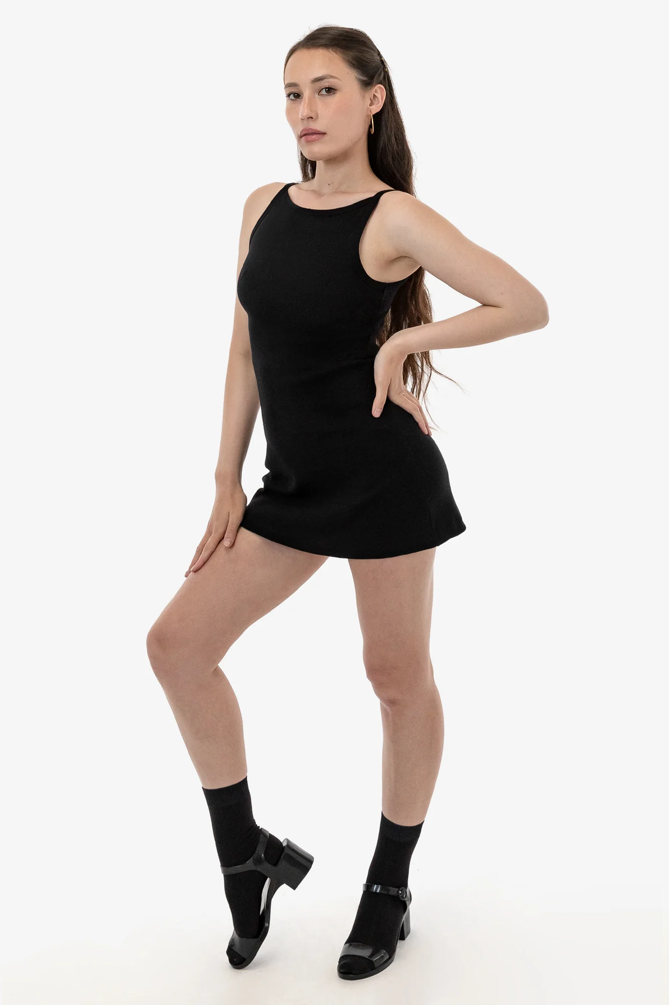 14R315 - 14/1 Rib Spaghetti Boatneck Dress - Image 13