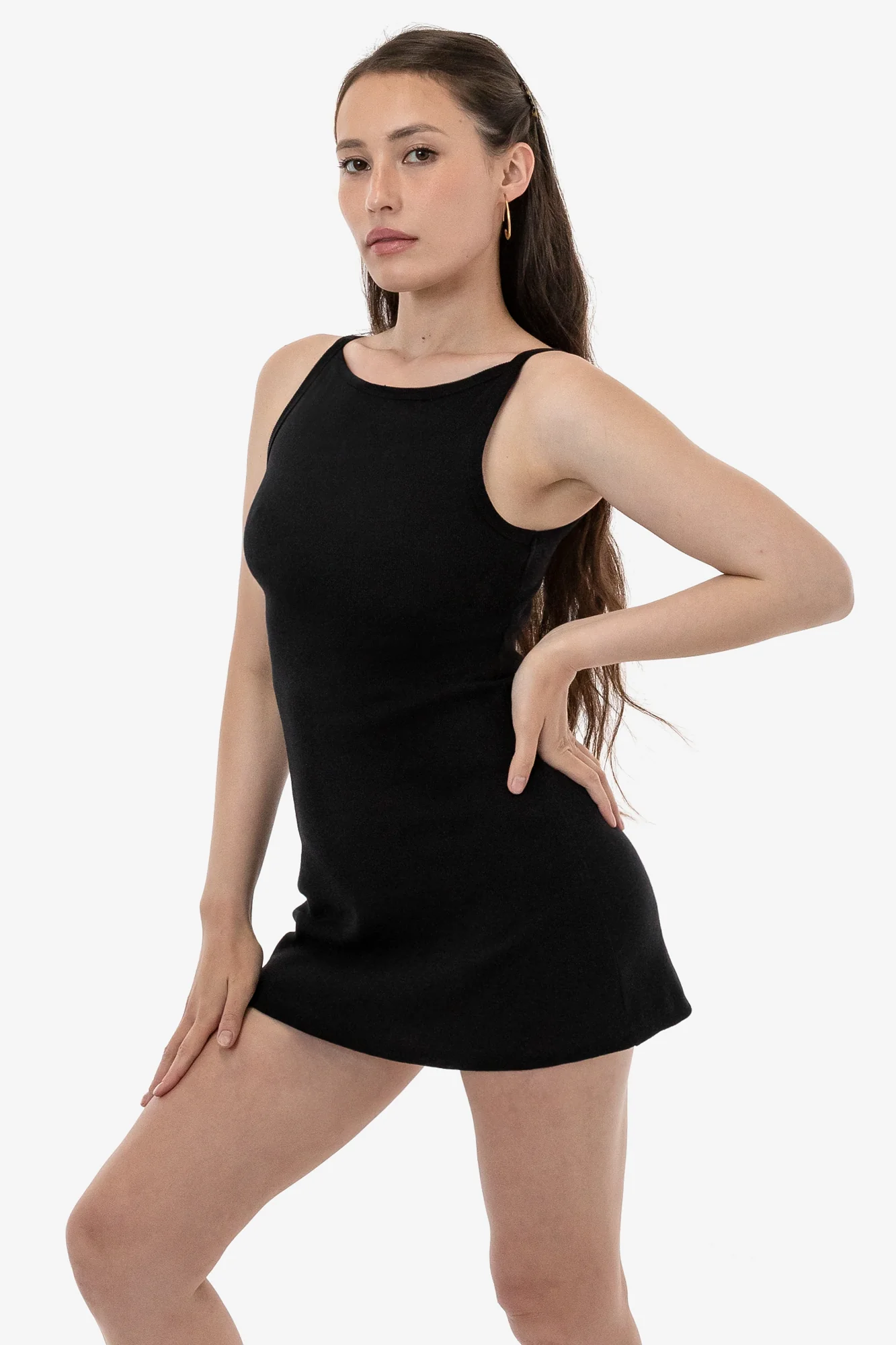 14R315 - 14/1 Rib Spaghetti Boatneck Dress - Image 4