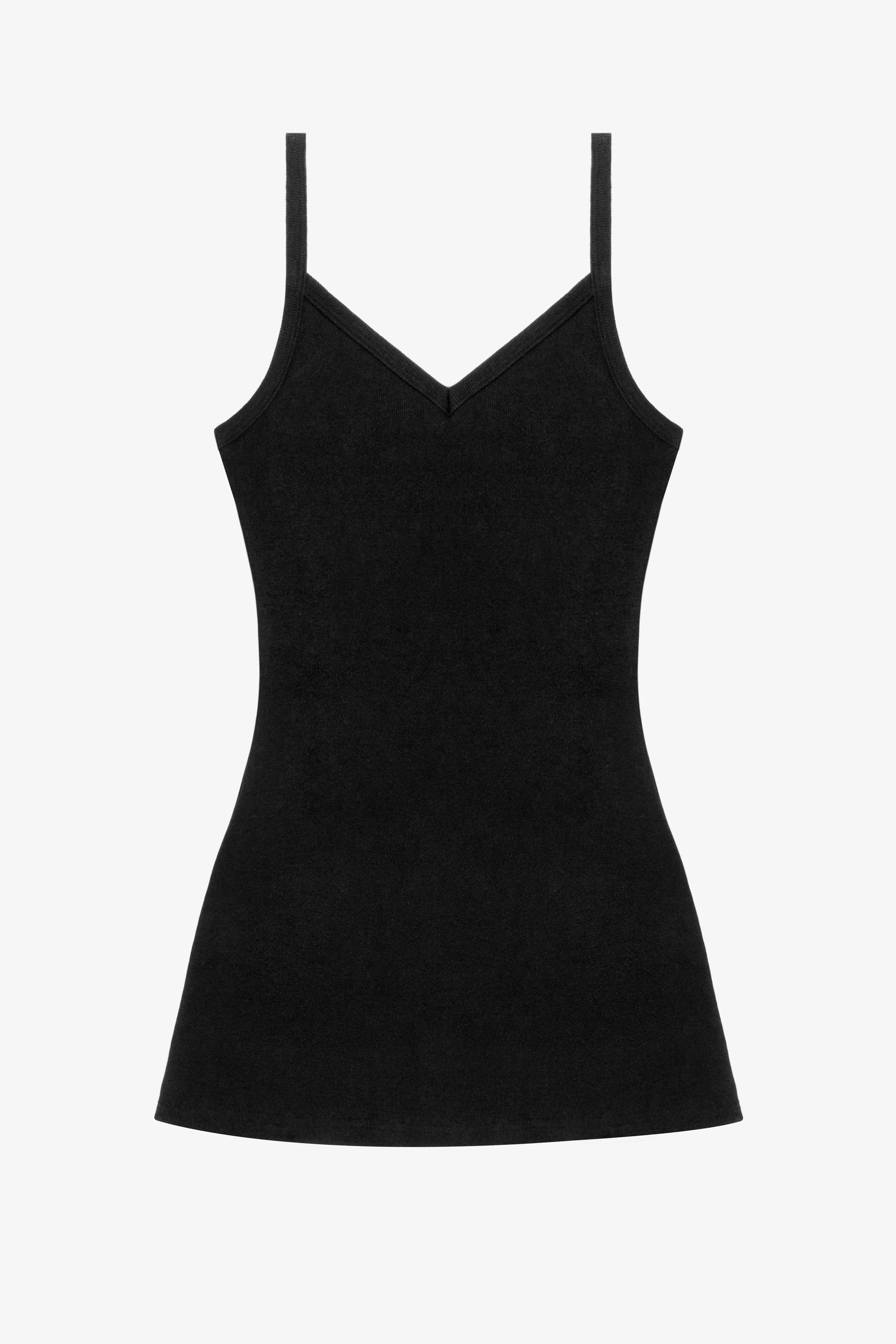 14R317 - 14/1 Rib Spaghetti V-Neck Dress - Image 4