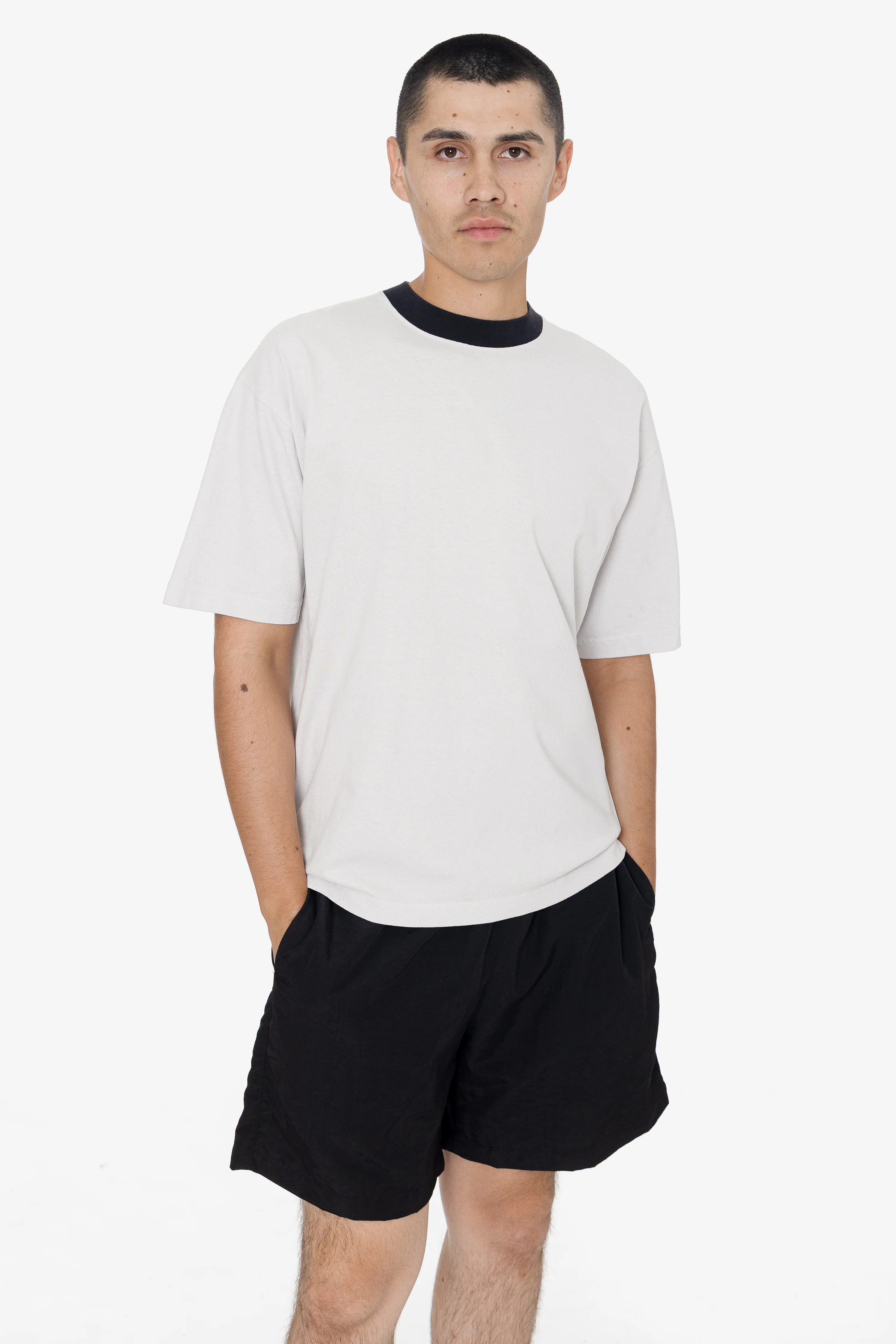 1801GDRIN - 6.5oz Garment Dye Crew Neck Ringer T-Shirt - Image 4