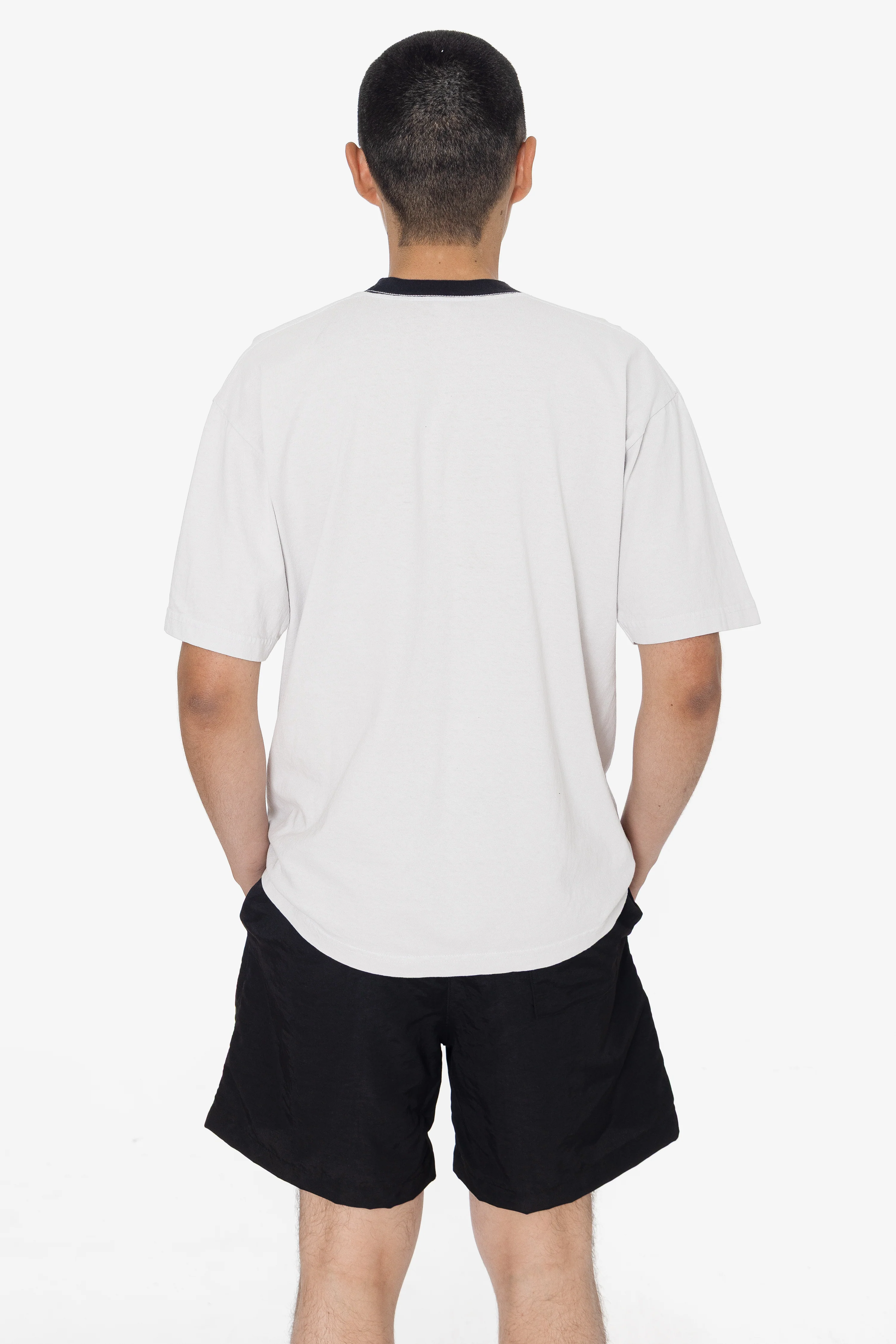 1801GDRIN - 6.5oz Garment Dye Crew Neck Ringer T-Shirt - Image 5