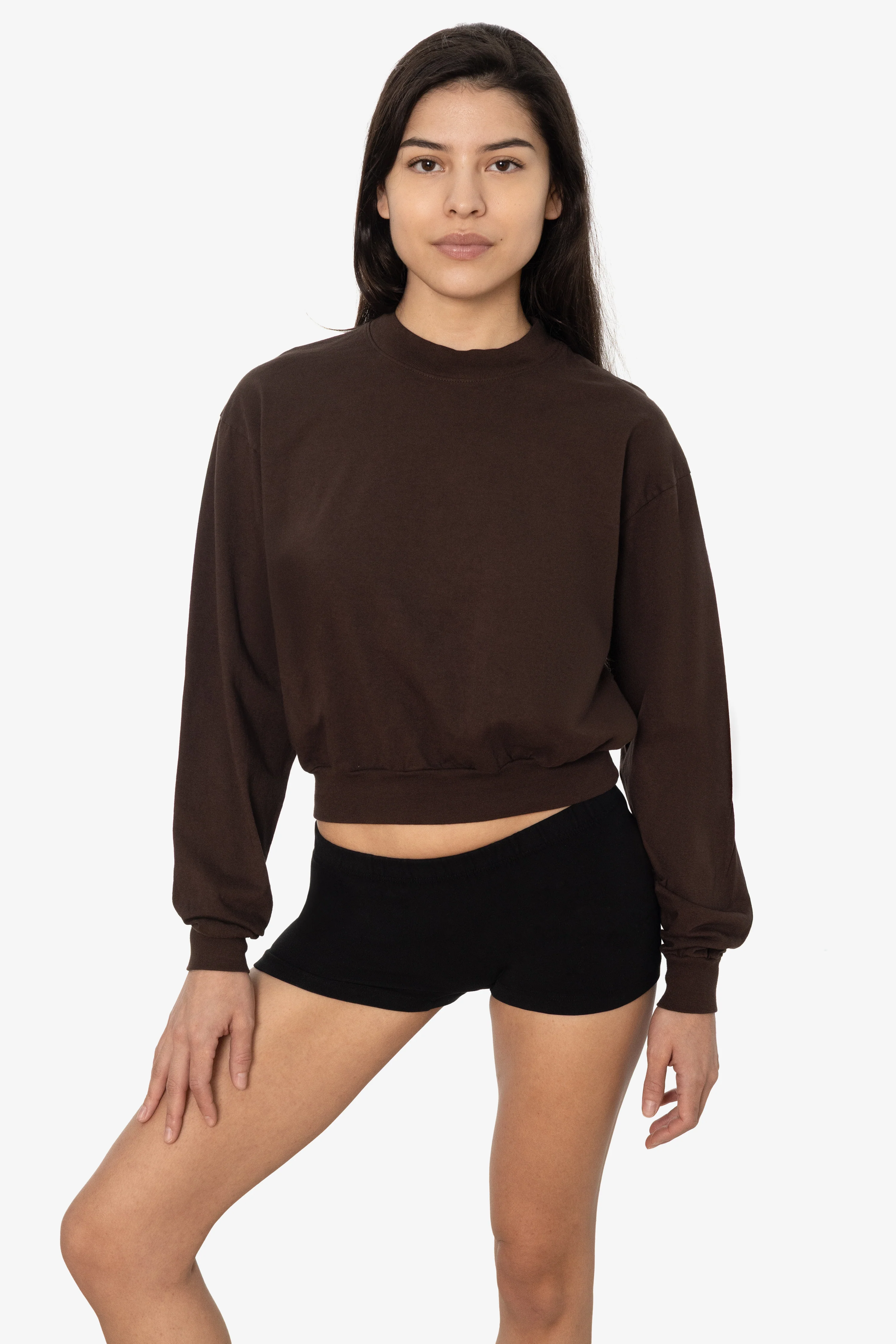 1804GD - Long Sleeve Garment Dye Cropped Mockneck - Image 14
