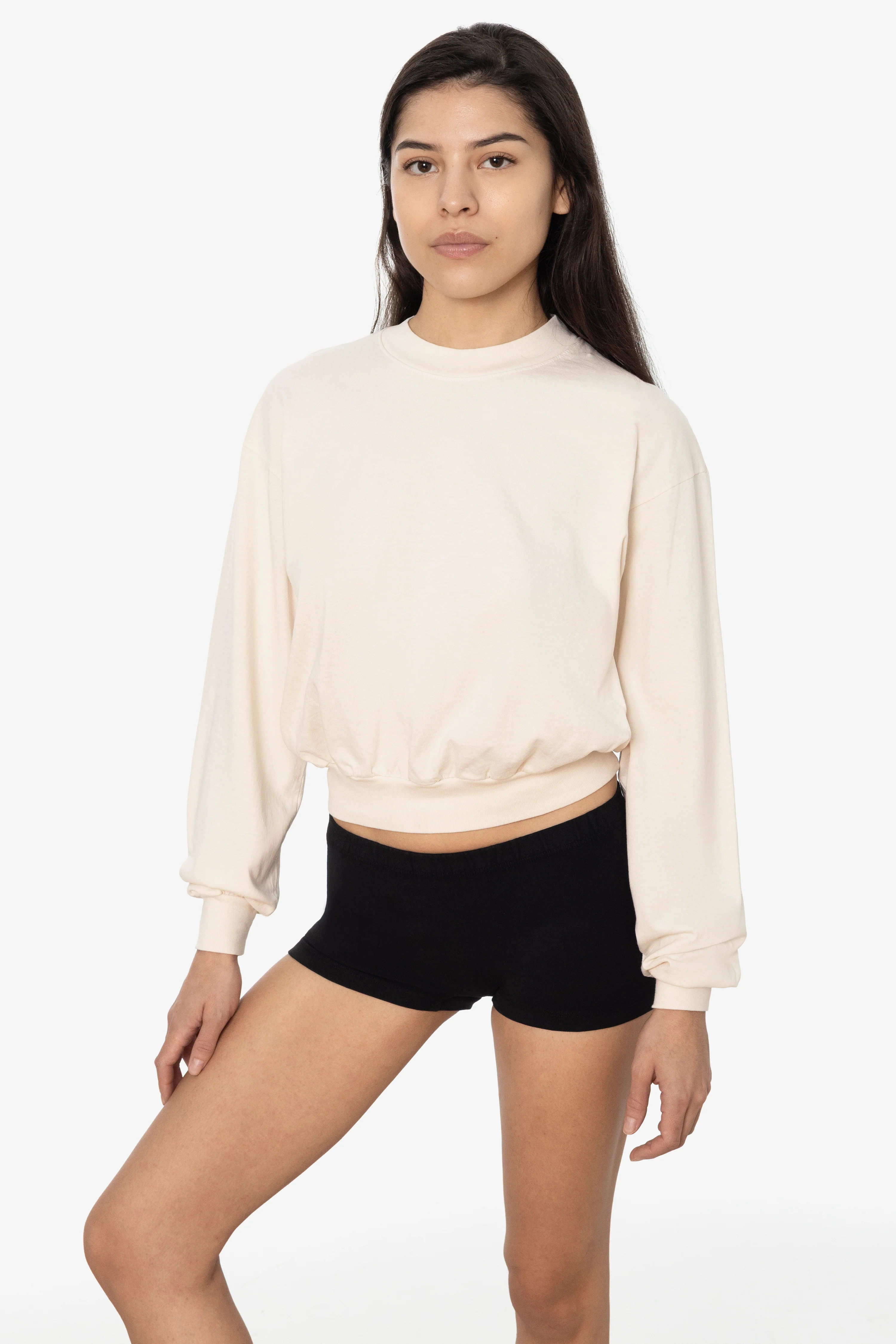 1804GD - Long Sleeve Garment Dye Cropped Mockneck - Image 17