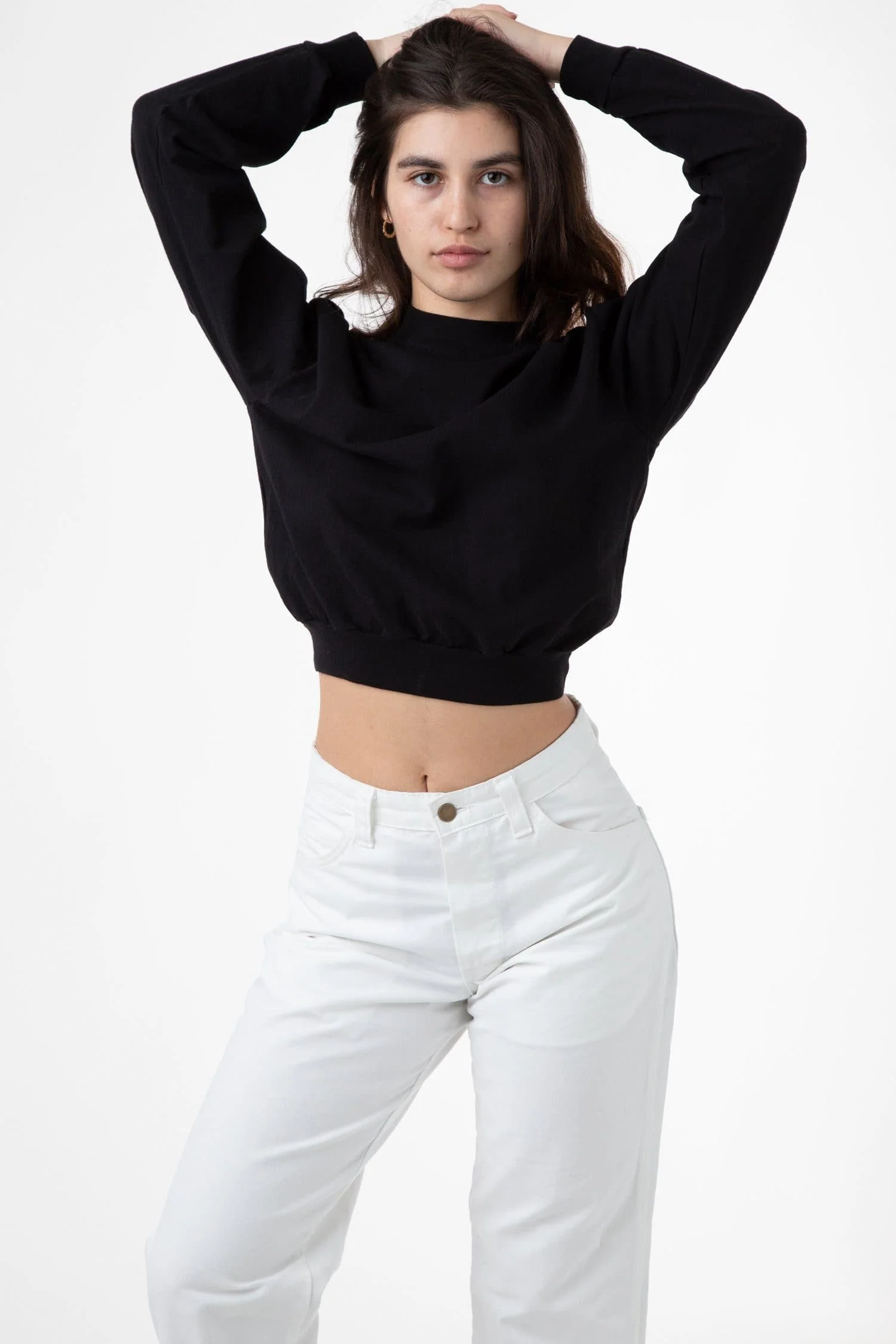 1804GD - Long Sleeve Garment Dye Cropped Mockneck - Image 4