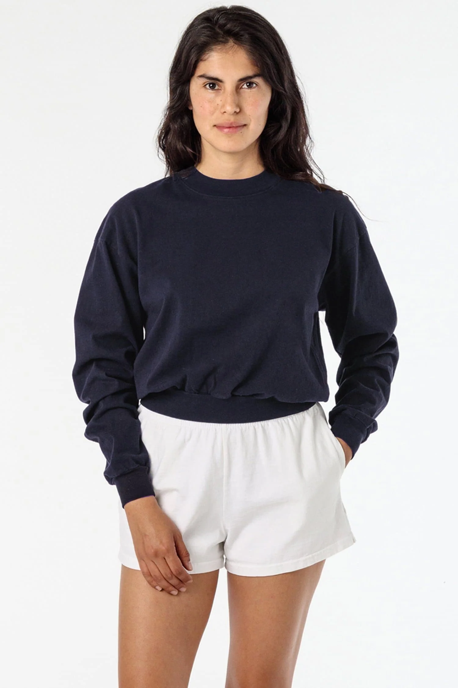1804GD - Long Sleeve Garment Dye Cropped Mockneck - Image 9
