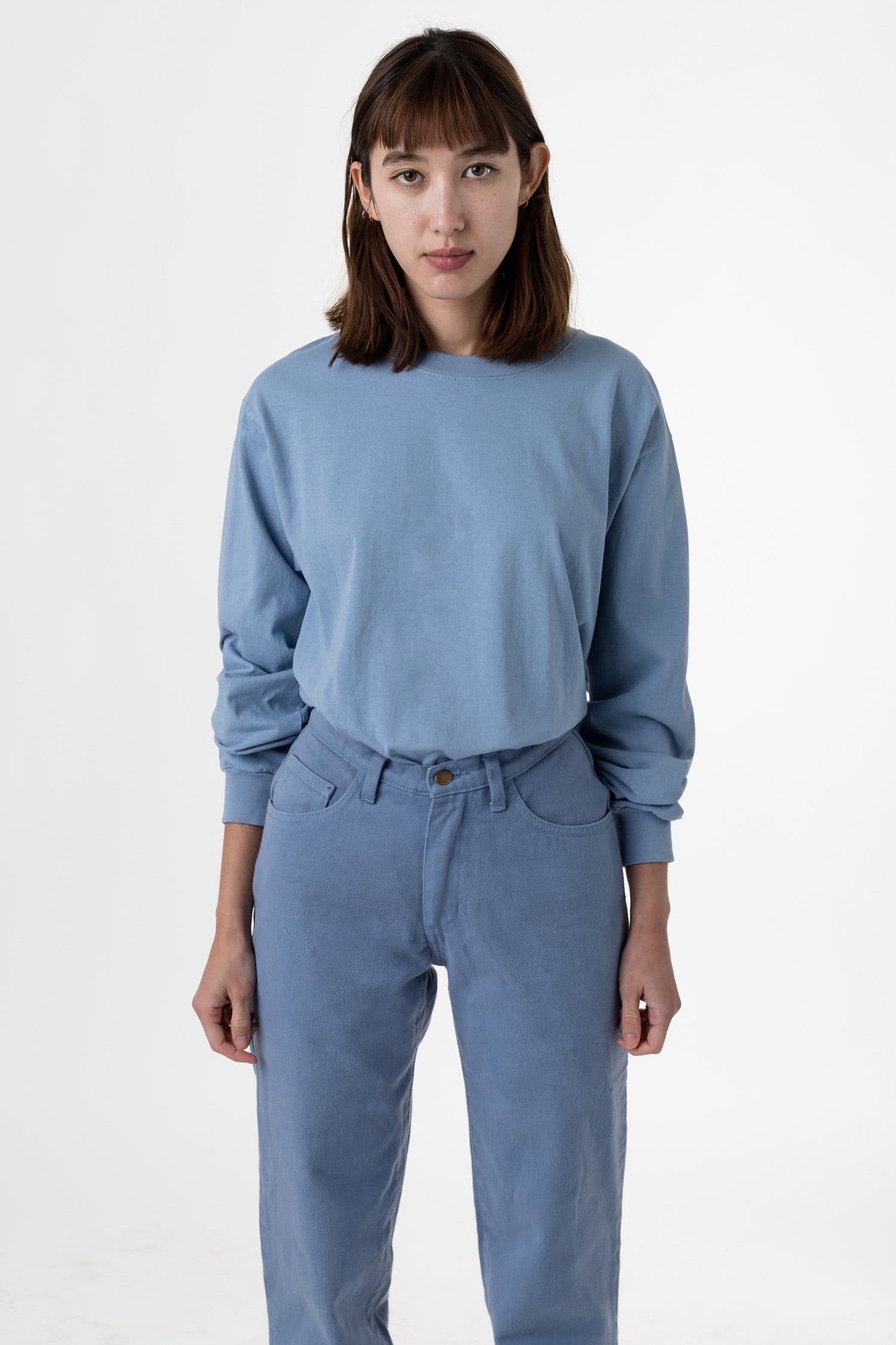1807GD Mix - 6.5oz Long Sleeve Garment Dye Crew Neck T-Shirt - Image 12