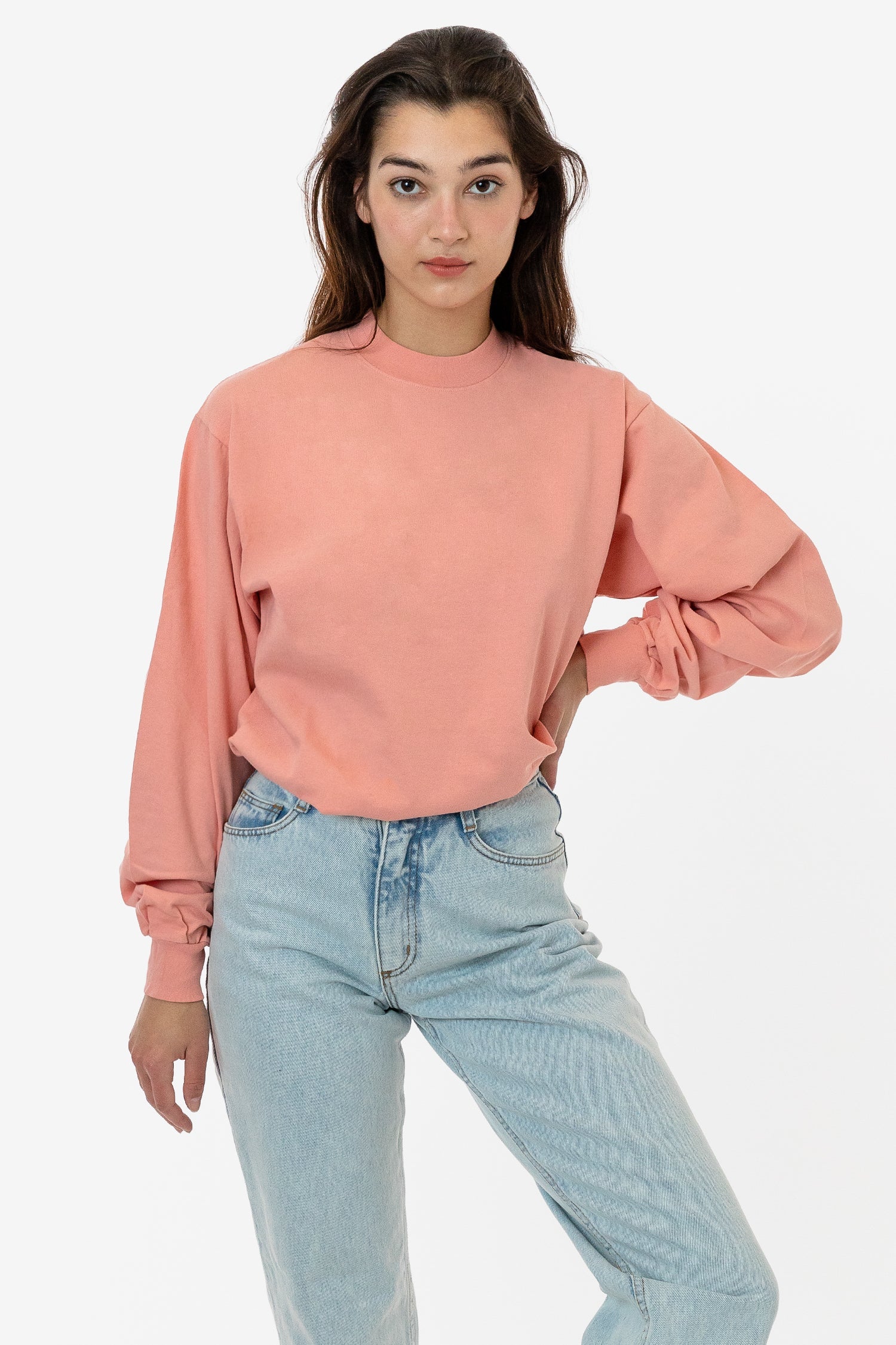 1807GD Mix - 6.5oz Long Sleeve Garment Dye Crew Neck T-Shirt - Image 14