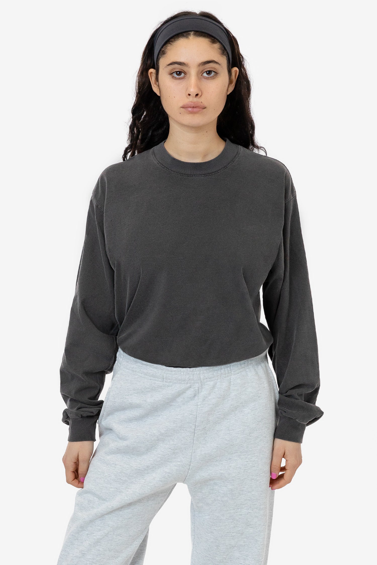 1807GD Mix - 6.5oz Long Sleeve Garment Dye Crew Neck T-Shirt - Image 15