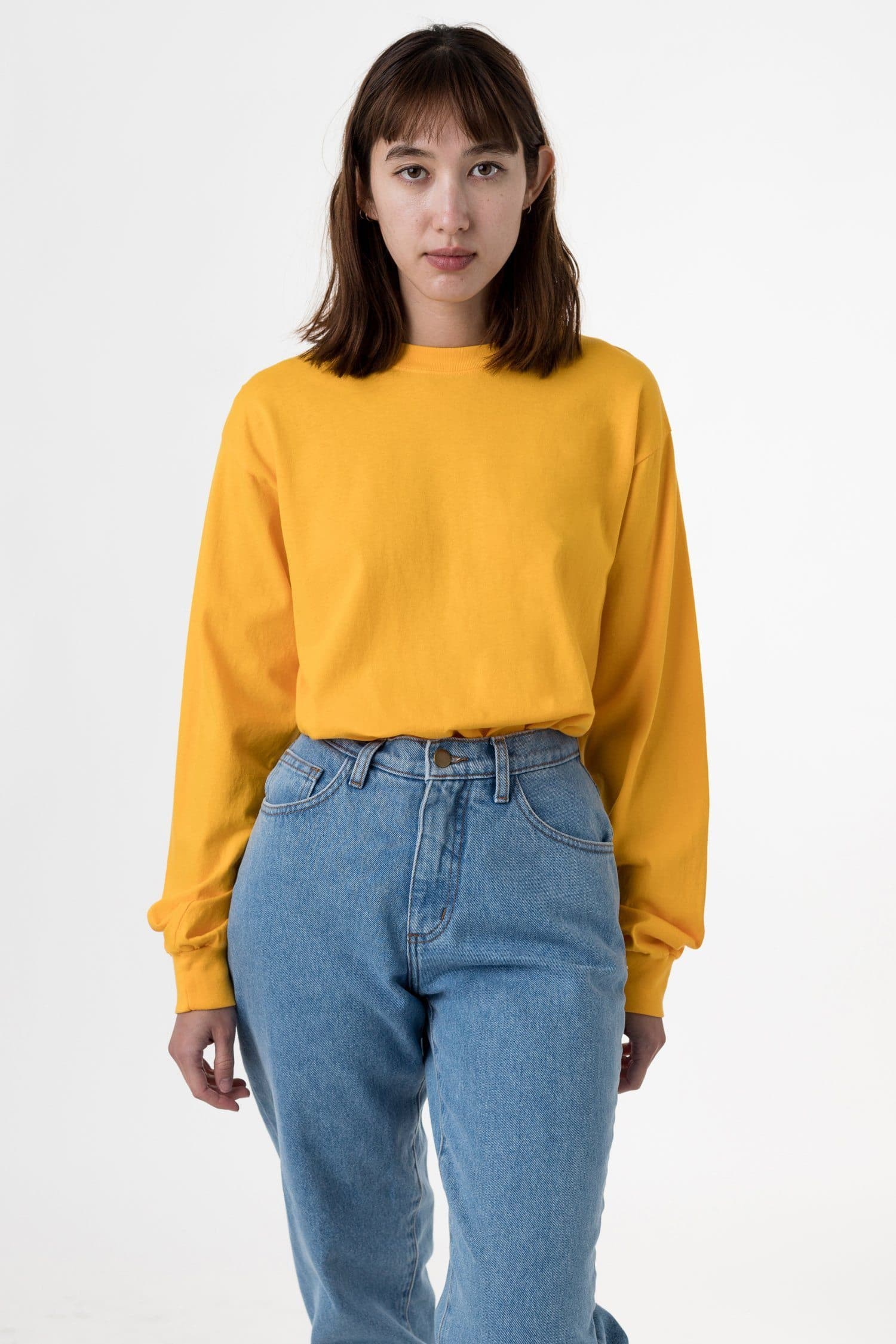 1807GD Mix - 6.5oz Long Sleeve Garment Dye Crew Neck T-Shirt - Image 6
