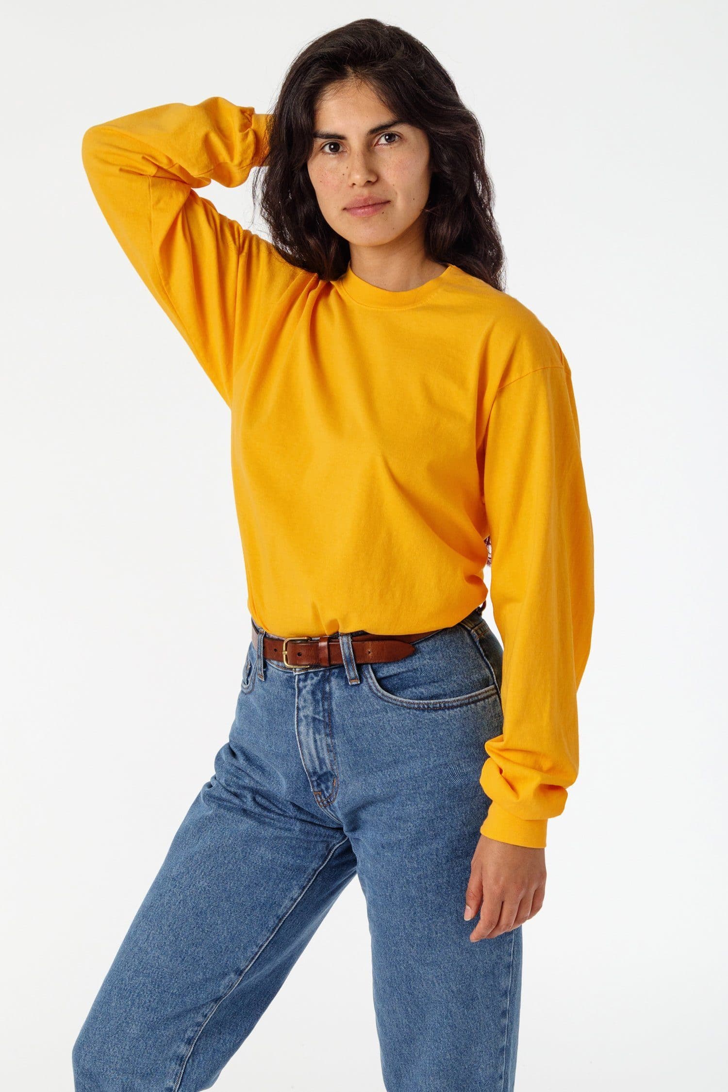 1807GD Unisex - 6.5oz Long Sleeve Garment Dye Crew Neck T-Shirt - Image 14