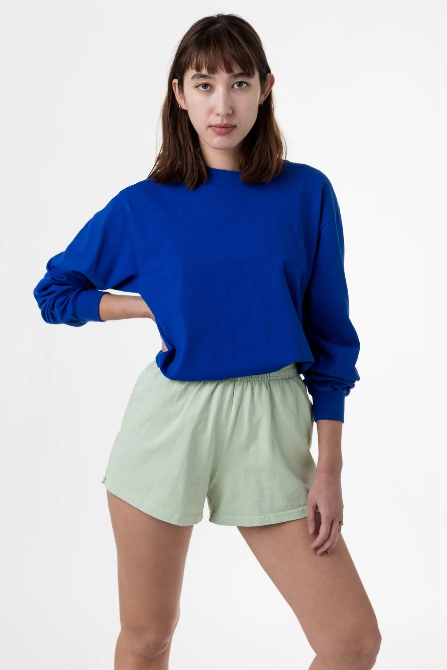 1807GD Unisex - 6.5oz Long Sleeve Garment Dye Crew Neck T-Shirt - Image 9