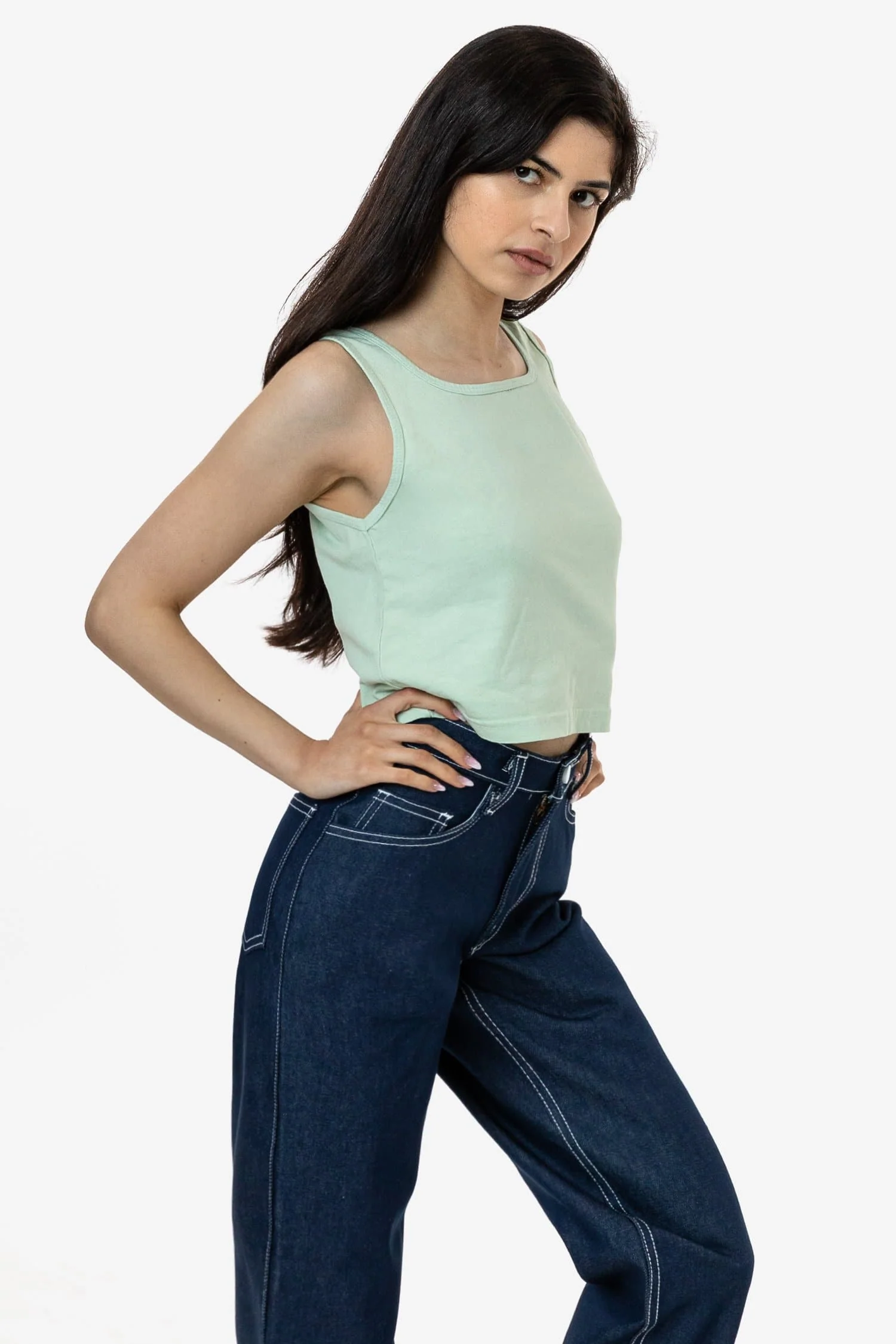 1822GD - Garment Dye Crop Tank - Image 9