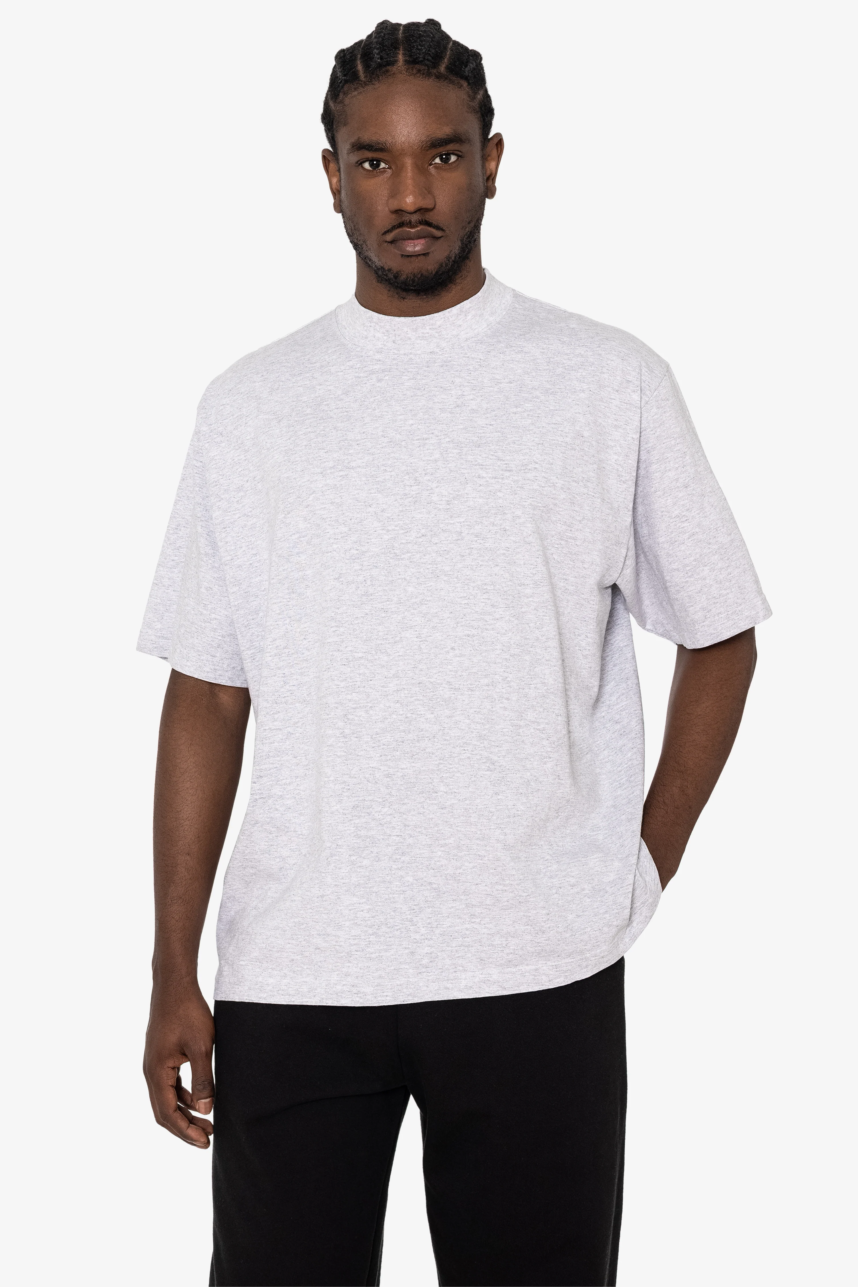 1825GD - Oversized Short Sleeve High Mockneck T-shirt - Image 100