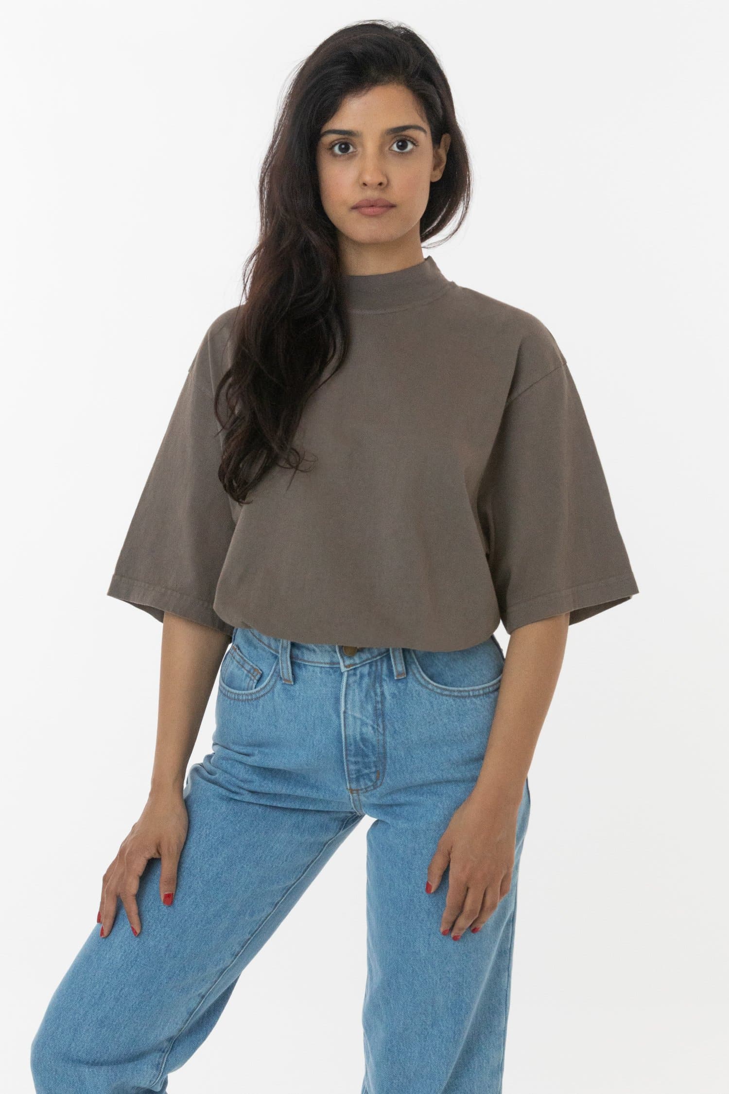 1825GD - Oversized Short Sleeve High Mockneck T-shirt - Image 19