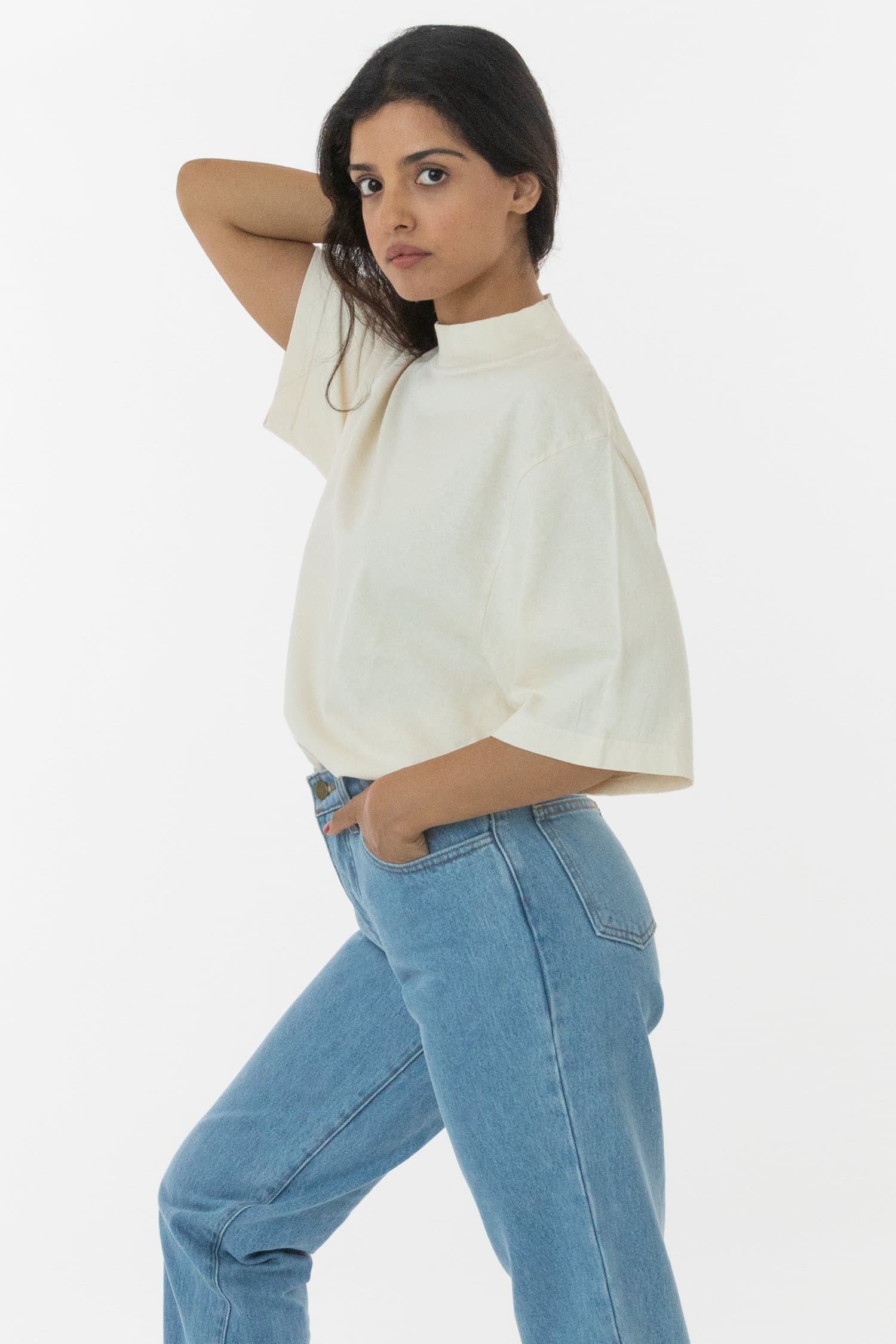 1825GD - Oversized Short Sleeve High Mockneck T-shirt - Image 21