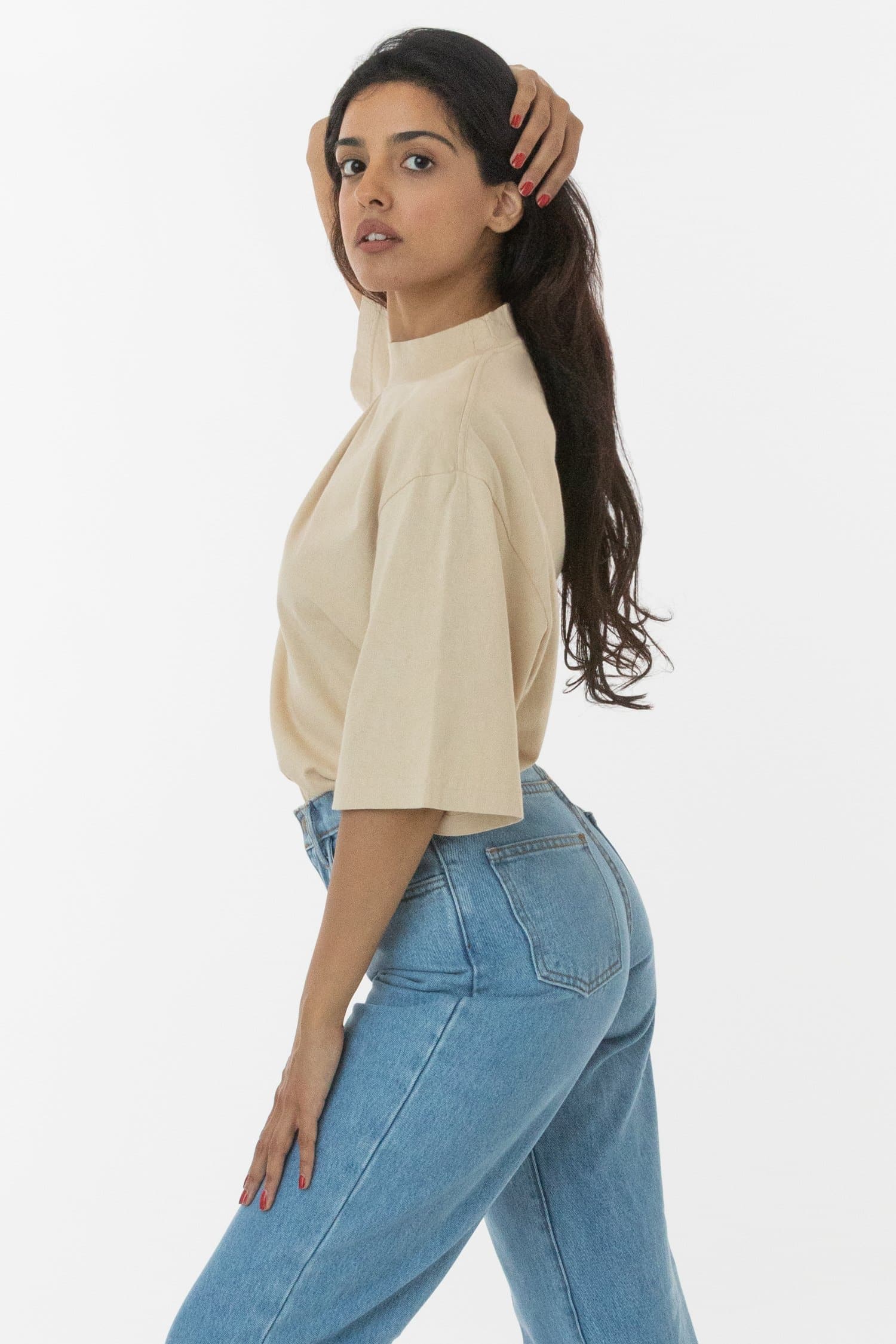 1825GD - Oversized Short Sleeve High Mockneck T-shirt - Image 22