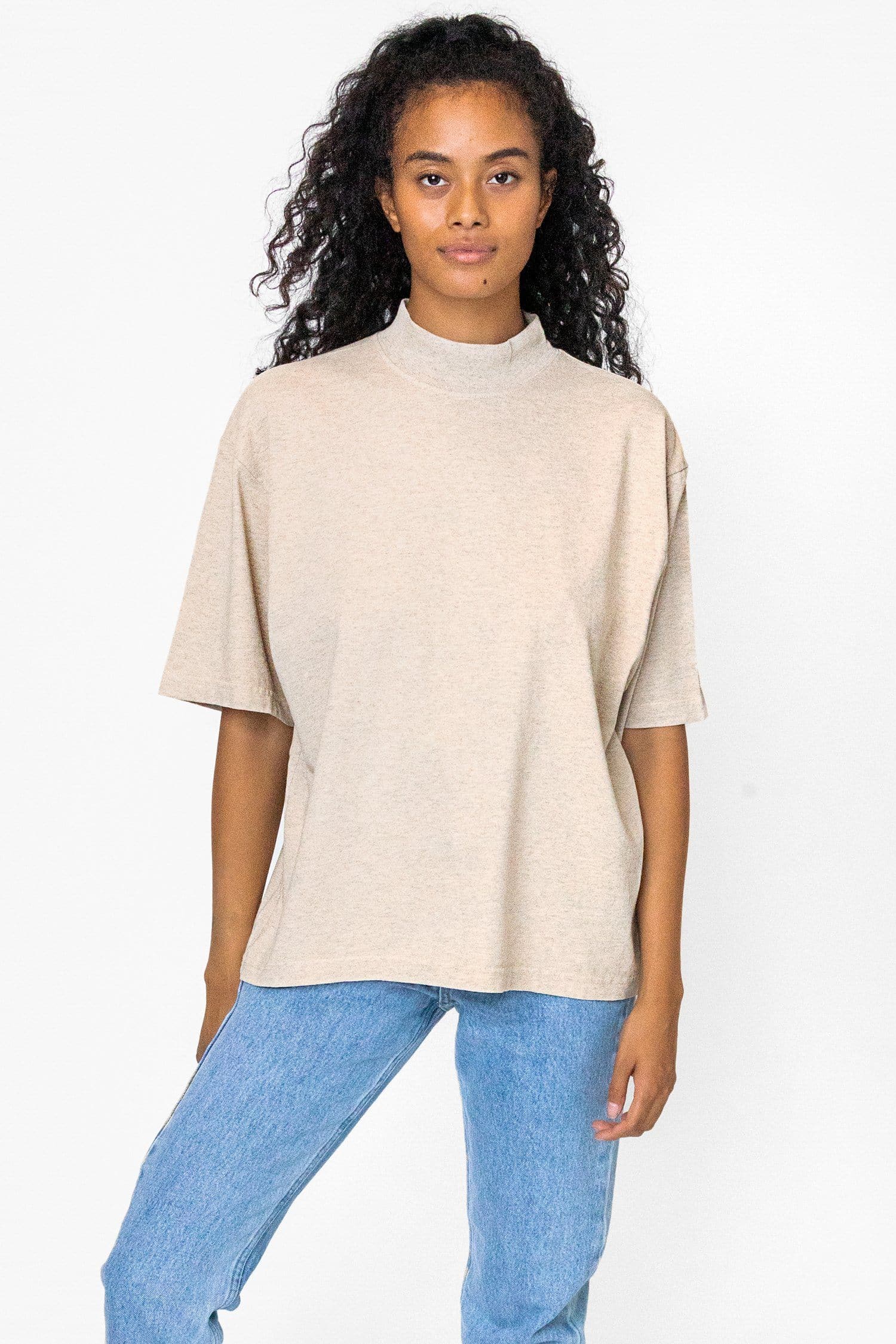 1825GD - Oversized Short Sleeve High Mockneck T-shirt - Image 25
