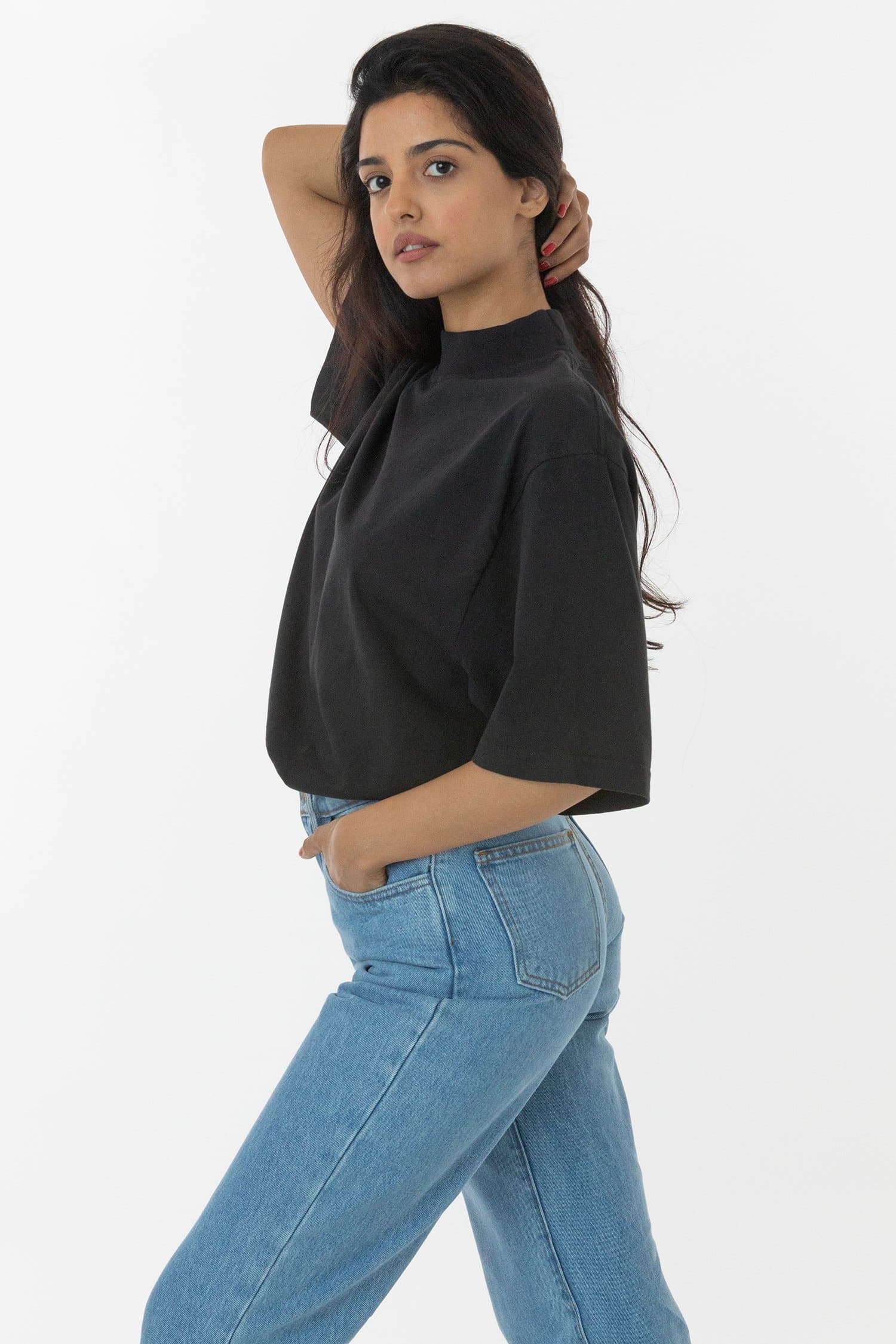 1825GD - Oversized Short Sleeve High Mockneck T-shirt - Image 28