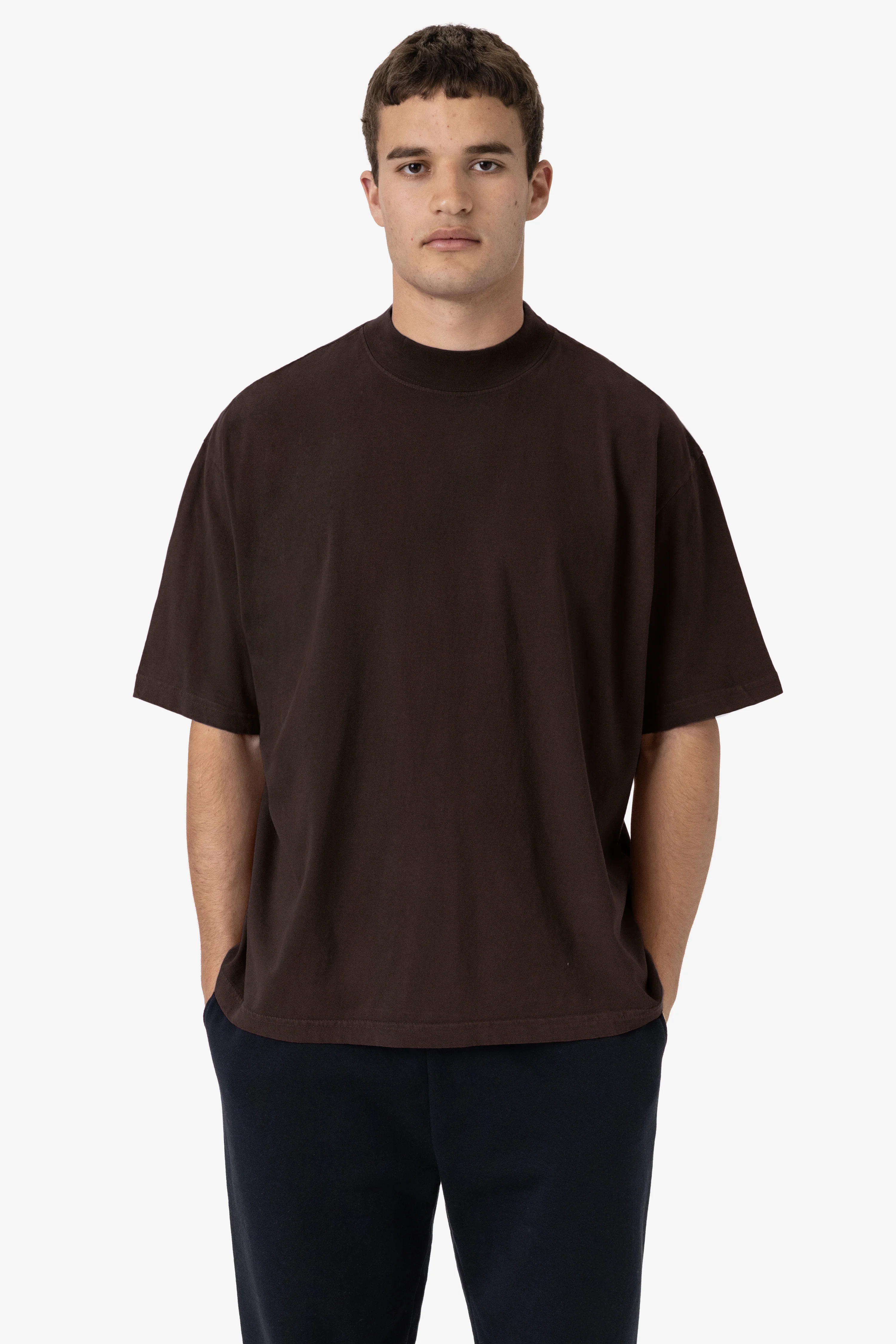1825GD - Oversized Short Sleeve High Mockneck T-shirt - Image 4