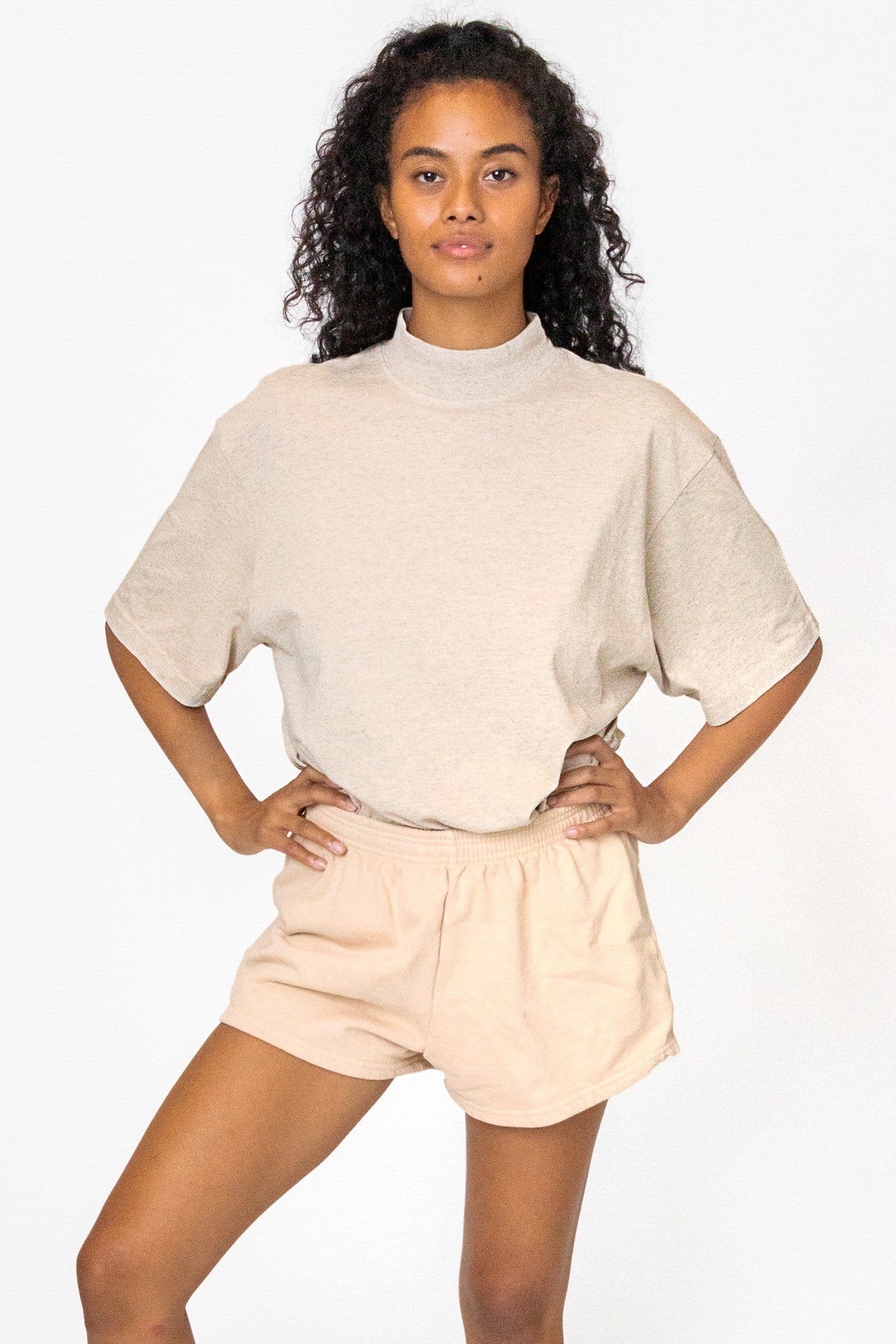 1825GD Unisex - Oversized Short Sleeve High Mockneck T-shirt - Image 16