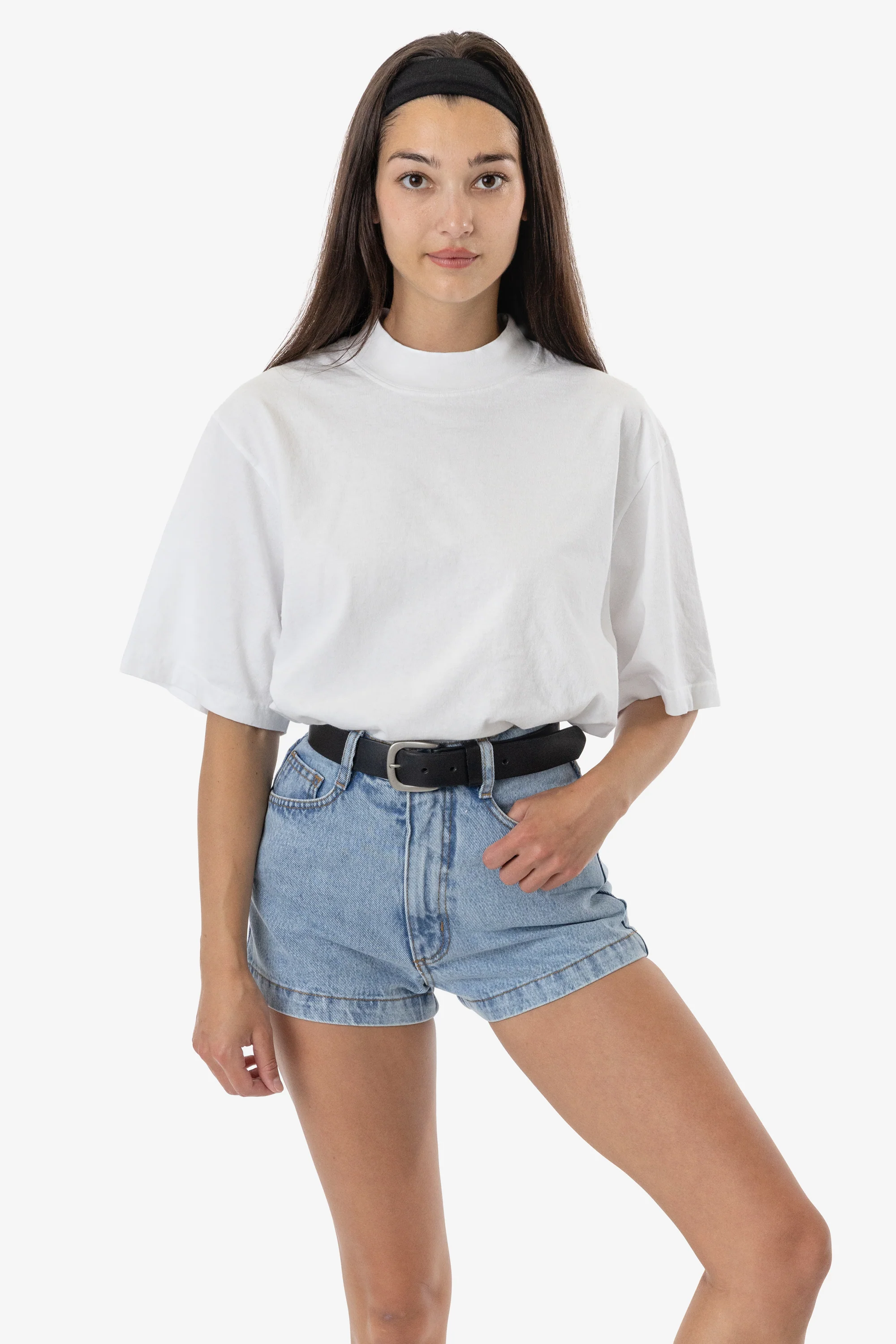 1825GD Unisex - Oversized Short Sleeve High Mockneck T-shirt - Image 20