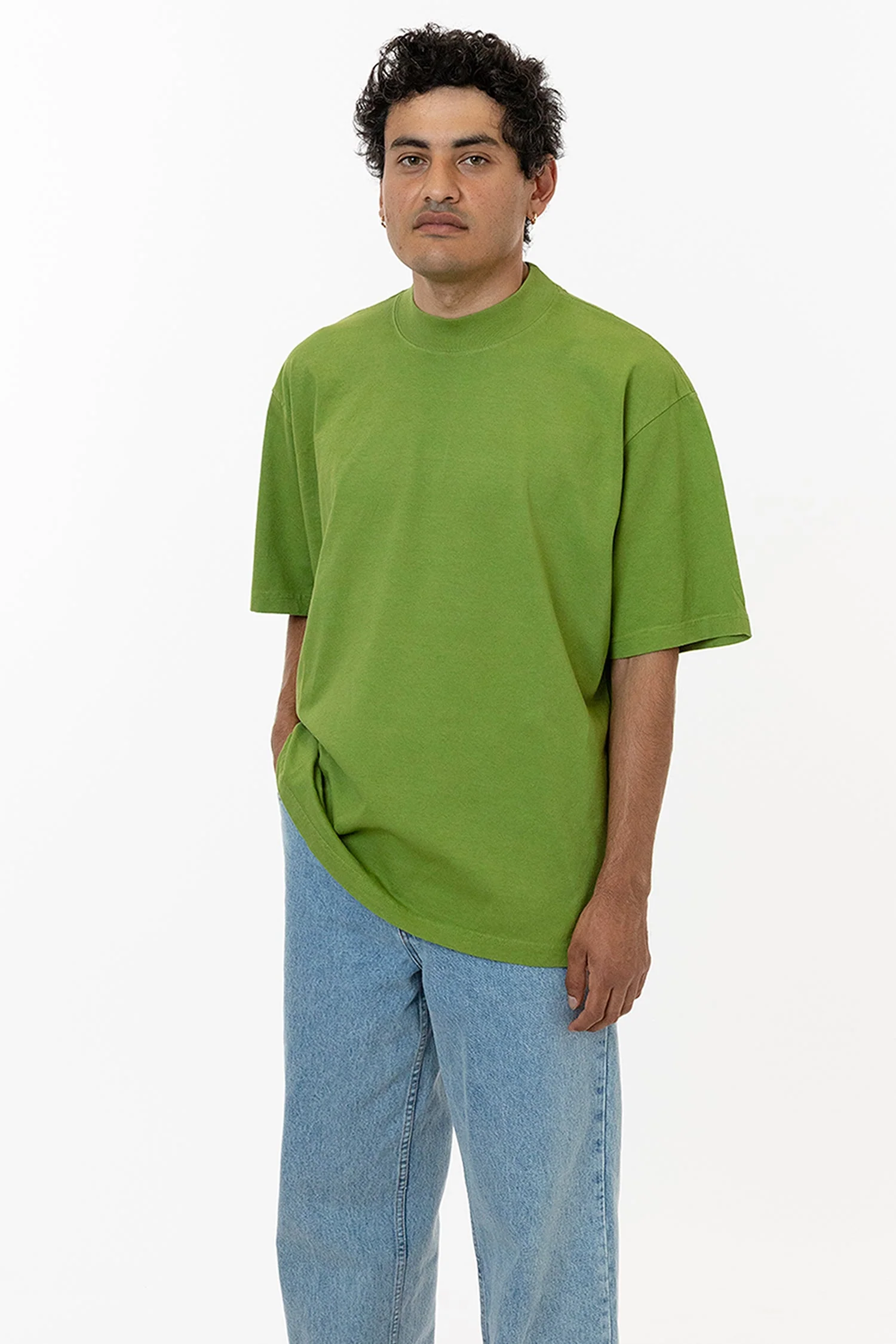 1825GD Unisex - Oversized Short Sleeve High Mockneck T-shirt - Image 8
