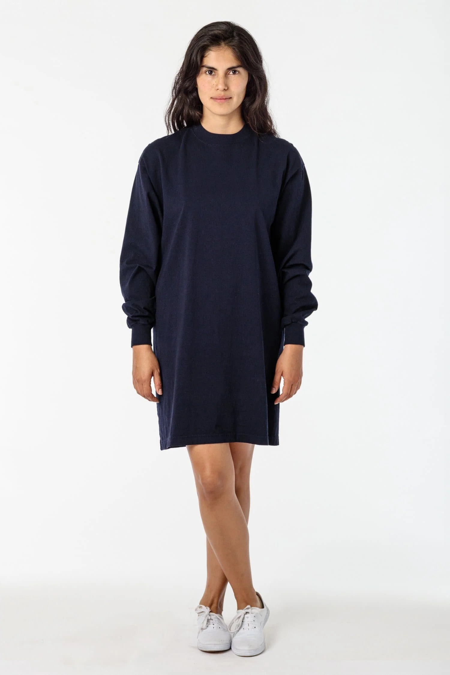 1837GD - Long Sleeve Garment Dye Mockneck Dress - Image 10