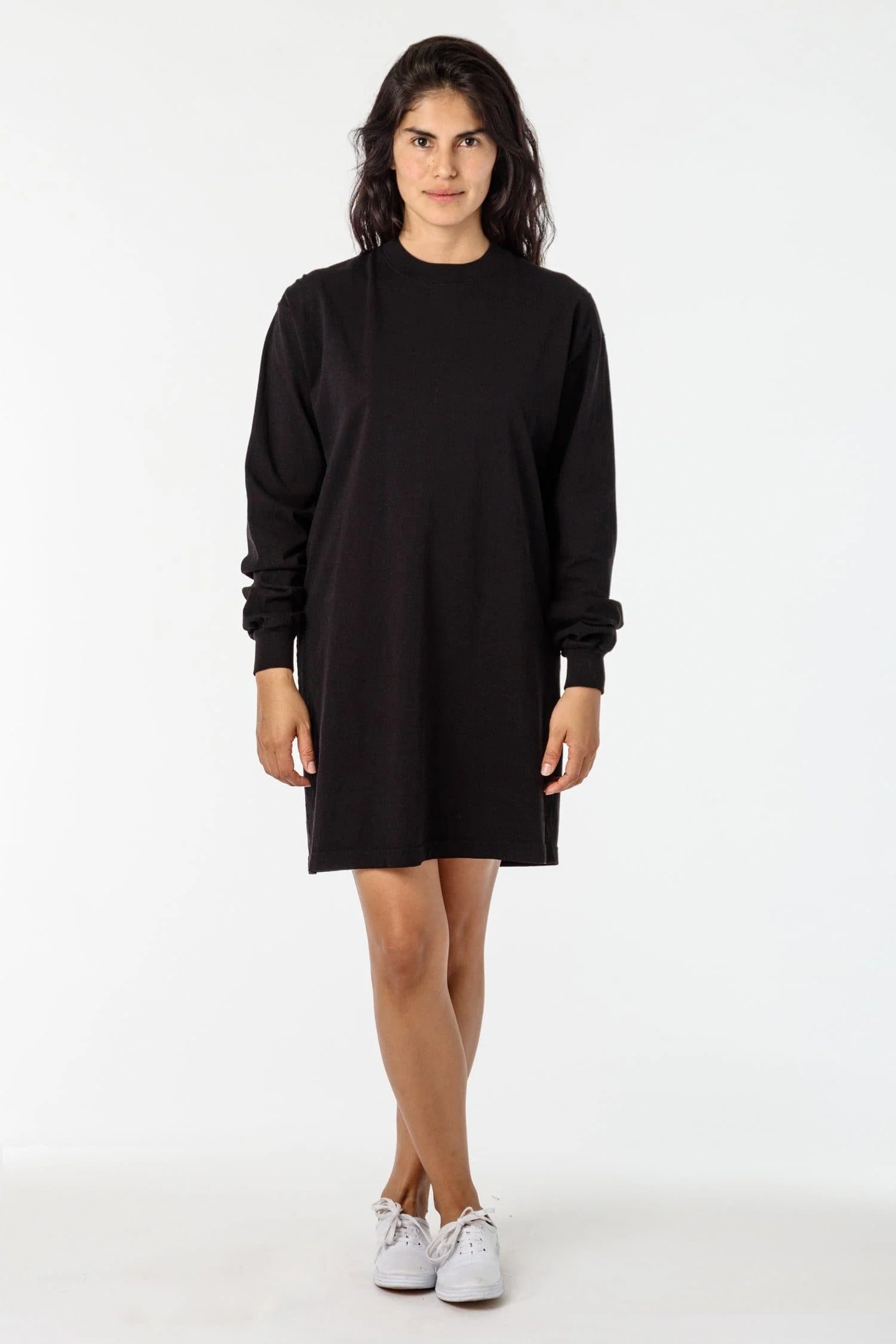 1837GD - Long Sleeve Garment Dye Mockneck Dress - Image 11