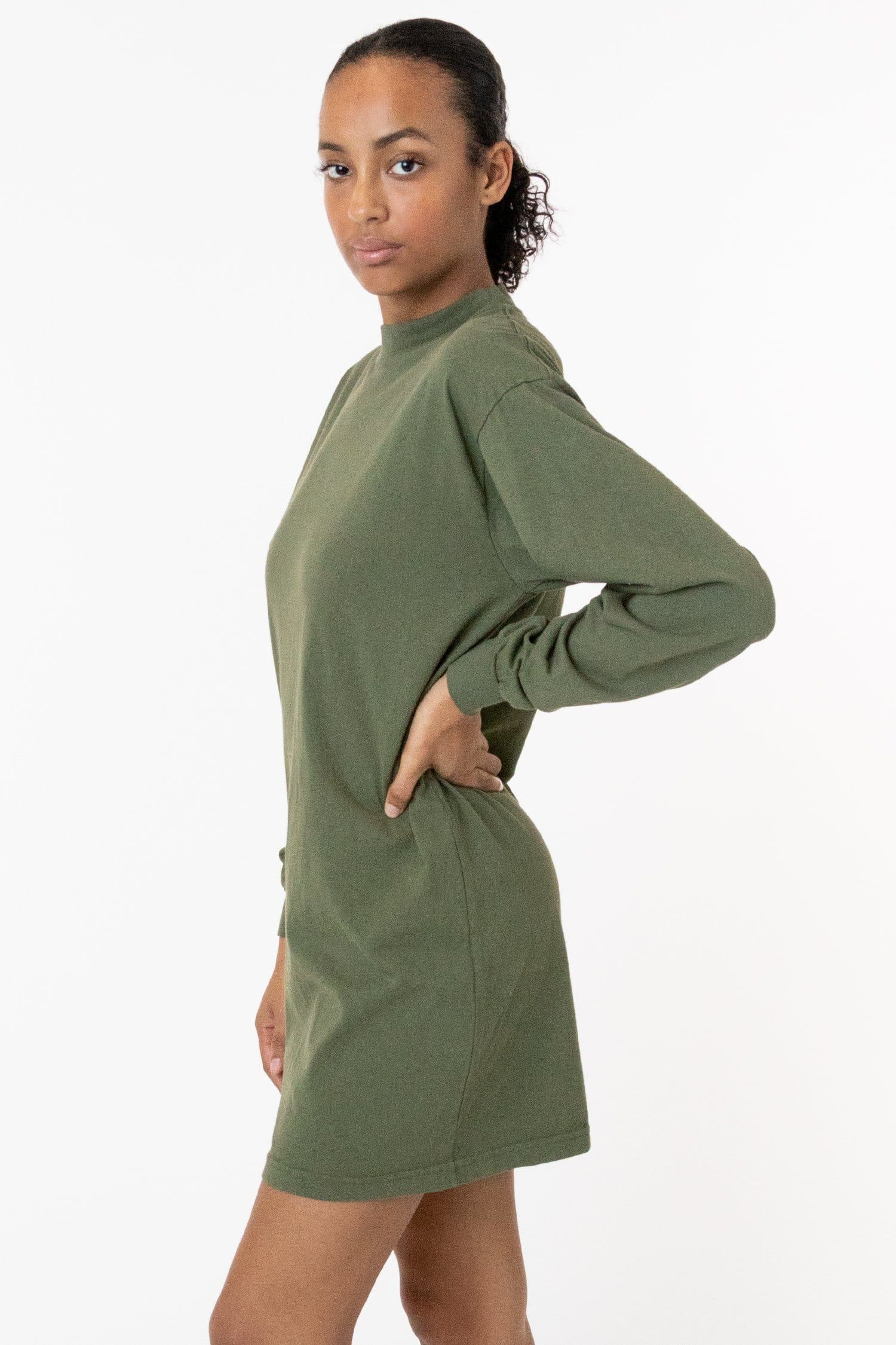 1837GD - Long Sleeve Garment Dye Mockneck Dress - Image 13