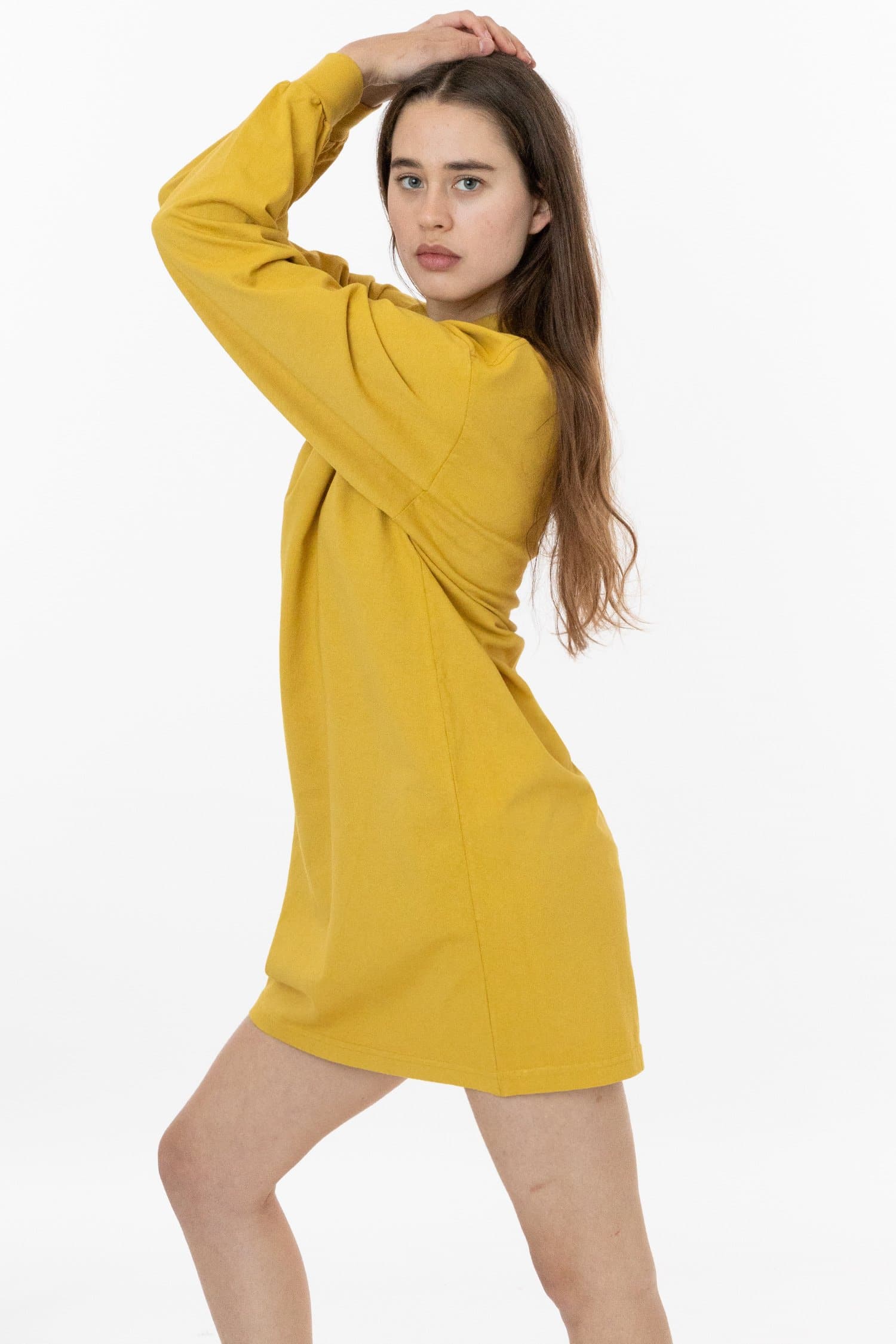 1837GD - Long Sleeve Garment Dye Mockneck Dress - Image 15