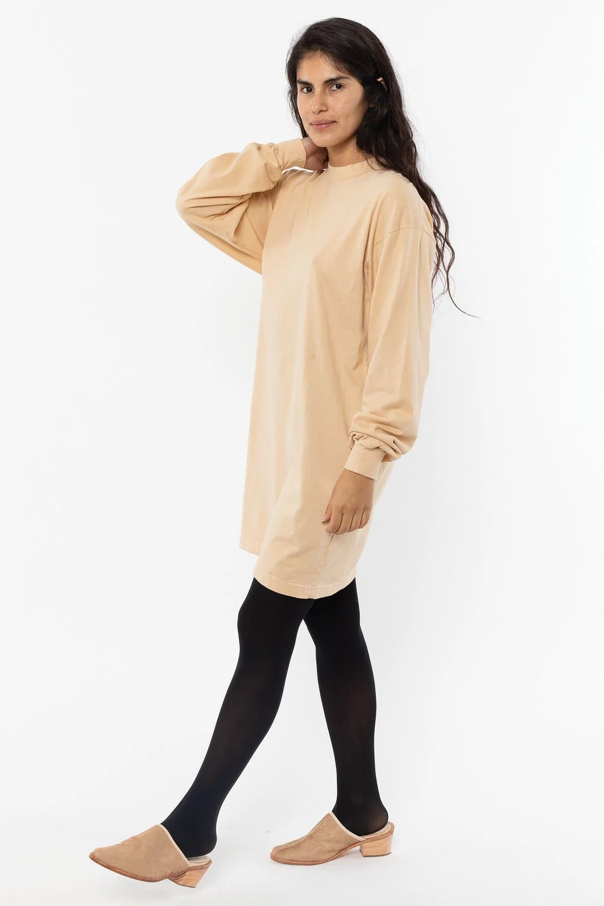 1837GD - Long Sleeve Garment Dye Mockneck Dress - Image 16