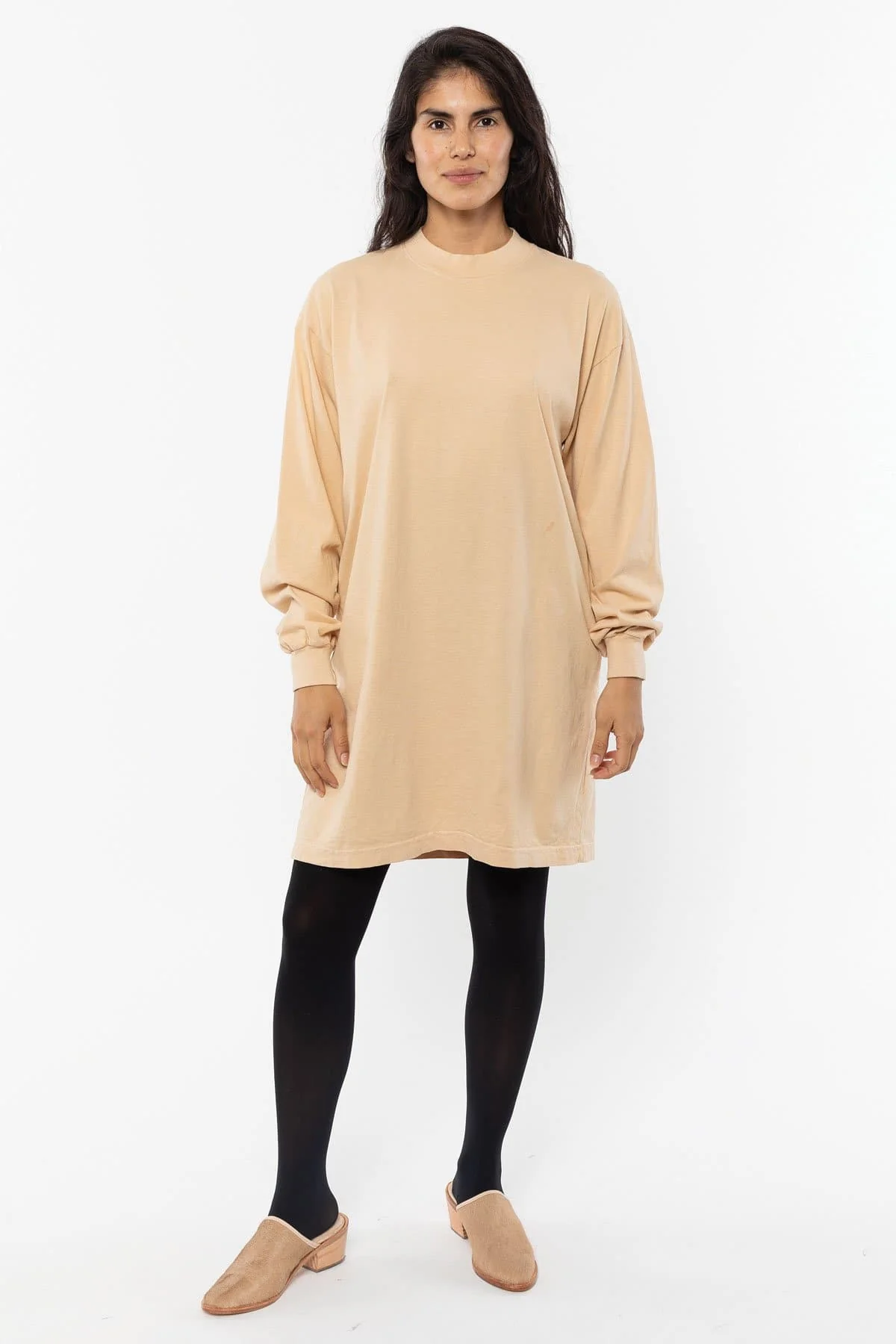 1837GD - Long Sleeve Garment Dye Mockneck Dress - Image 17