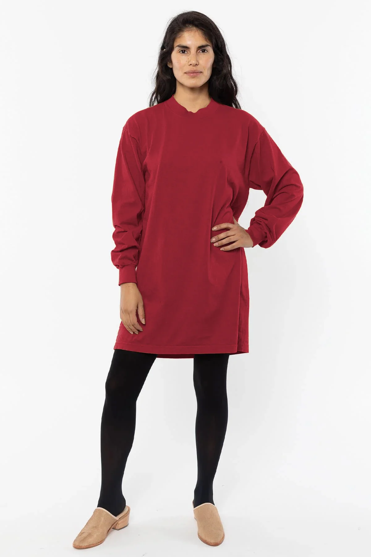 1837GD - Long Sleeve Garment Dye Mockneck Dress - Image 22