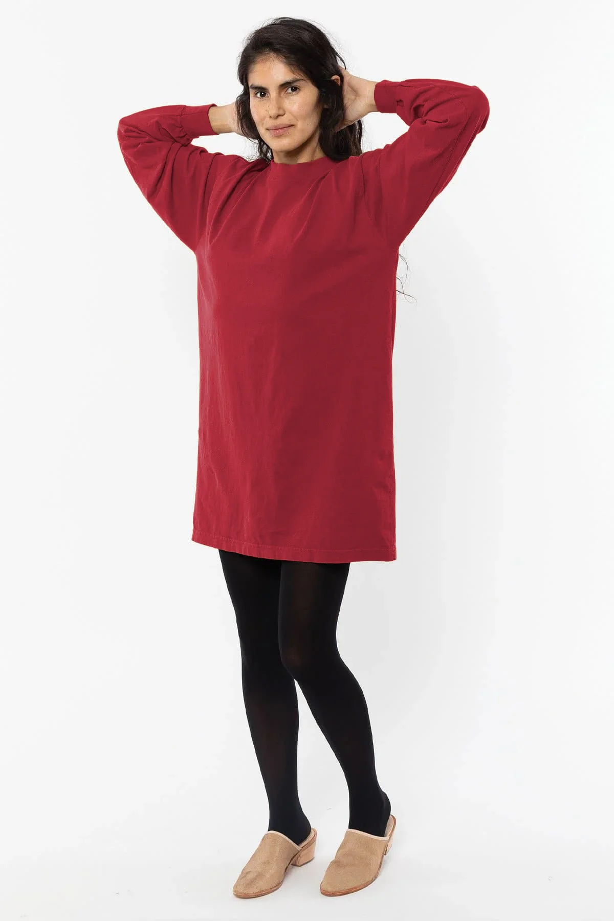 1837GD - Long Sleeve Garment Dye Mockneck Dress - Image 23
