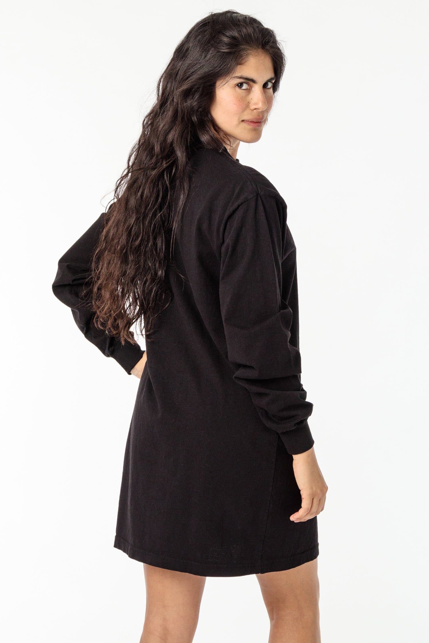 1837GD - Long Sleeve Garment Dye Mockneck Dress - Image 7