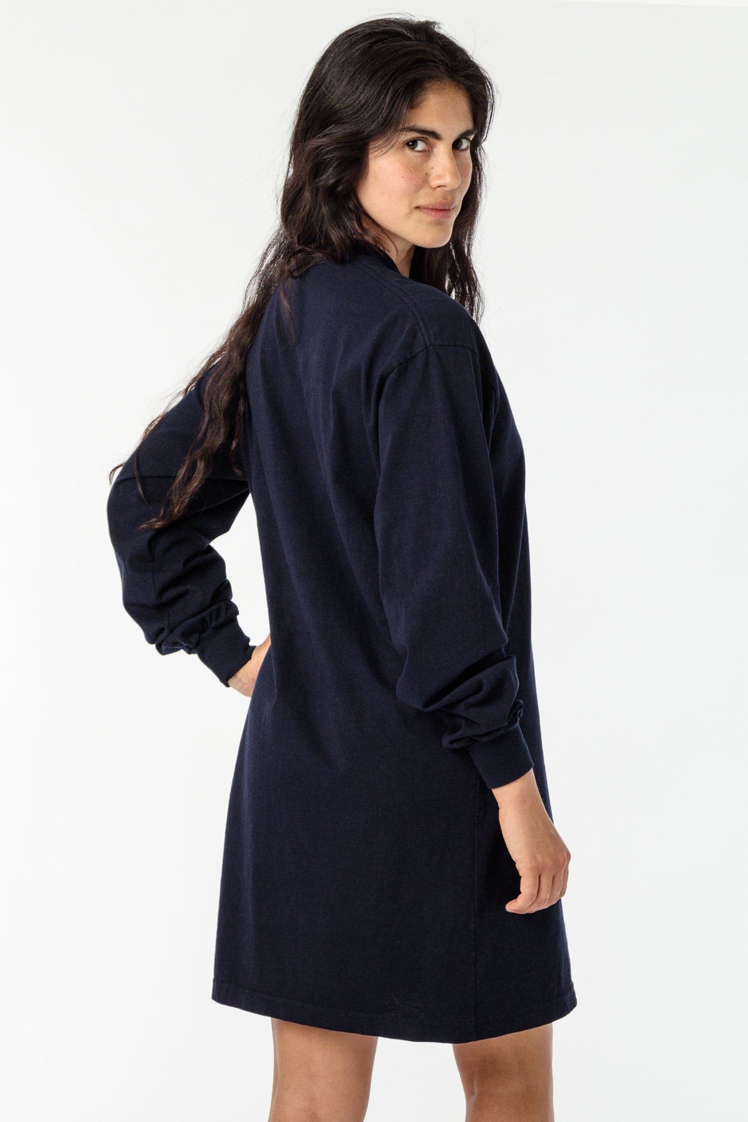 1837GD - Long Sleeve Garment Dye Mockneck Dress - Image 9