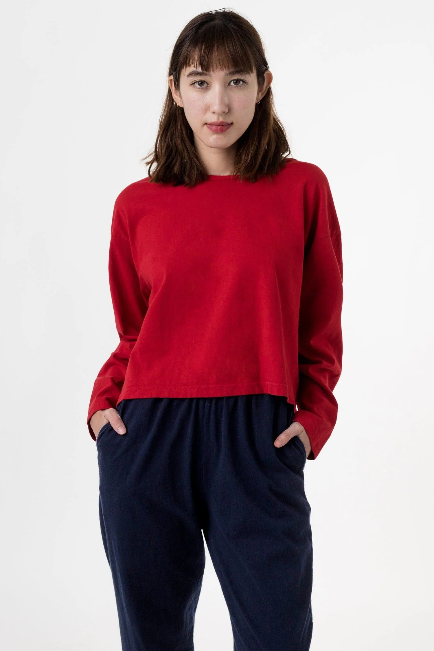 1839GD - Long Sleeve Garment Dye Cropped T-Shirt - Image 10