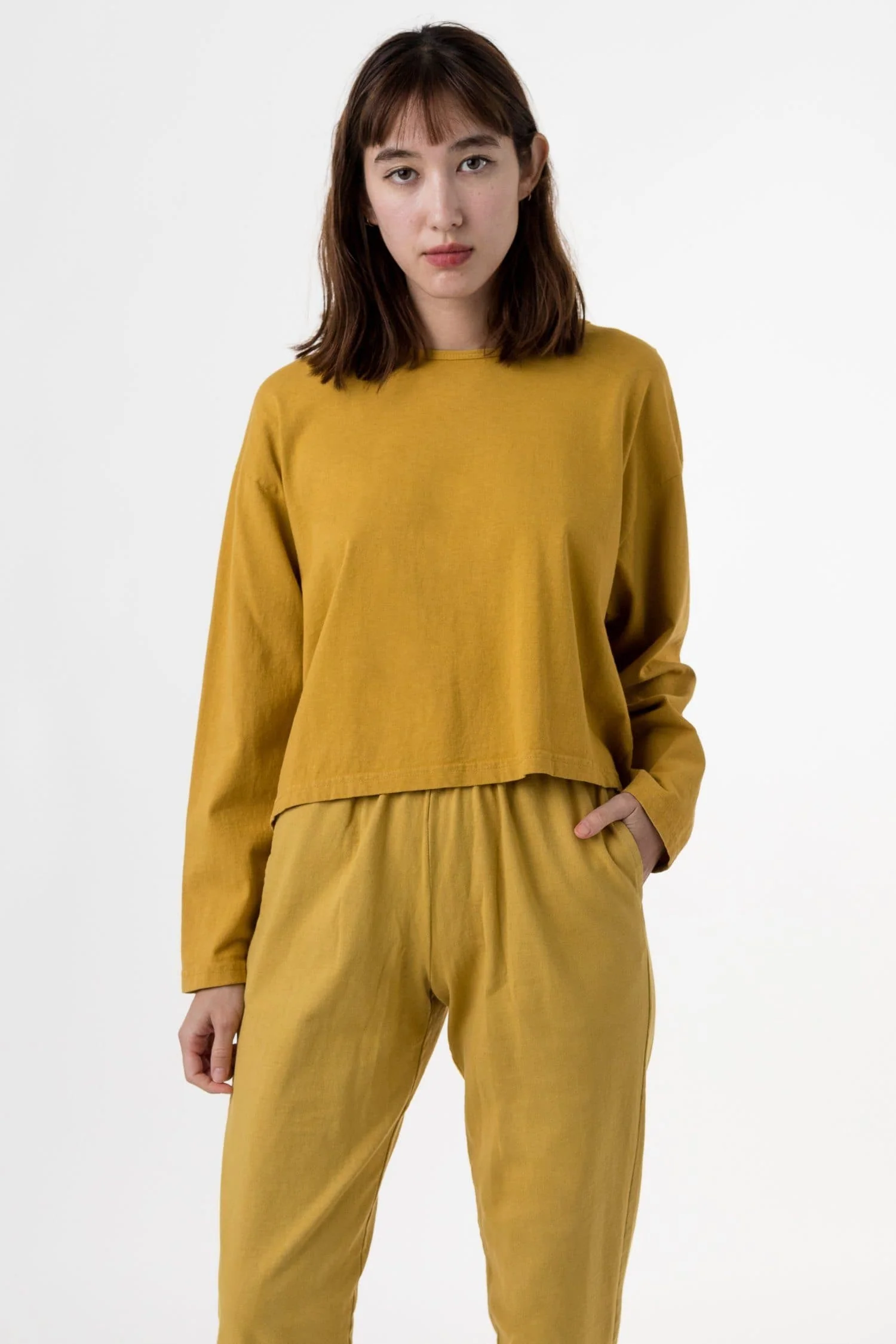 1839GD - Long Sleeve Garment Dye Cropped T-Shirt - Image 11