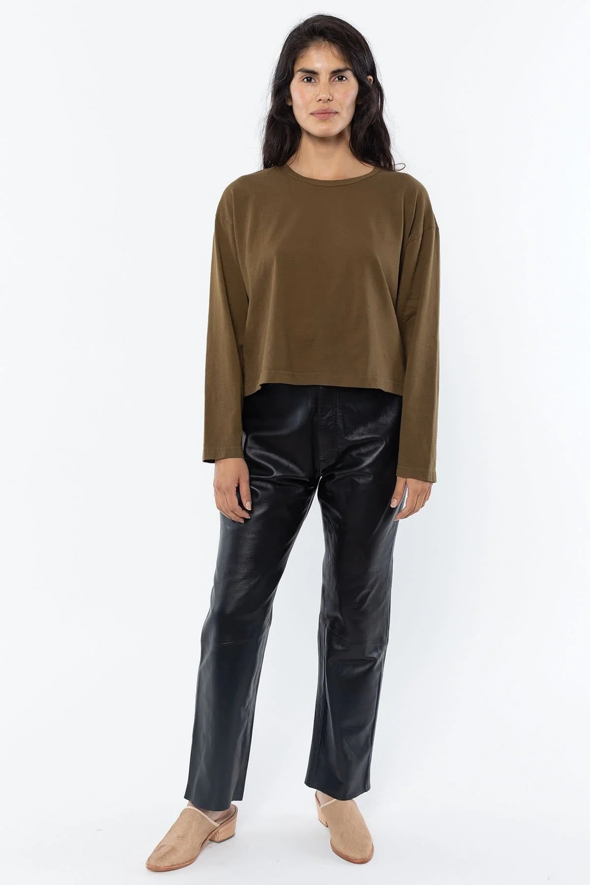 1839GD - Long Sleeve Garment Dye Cropped T-Shirt - Image 14